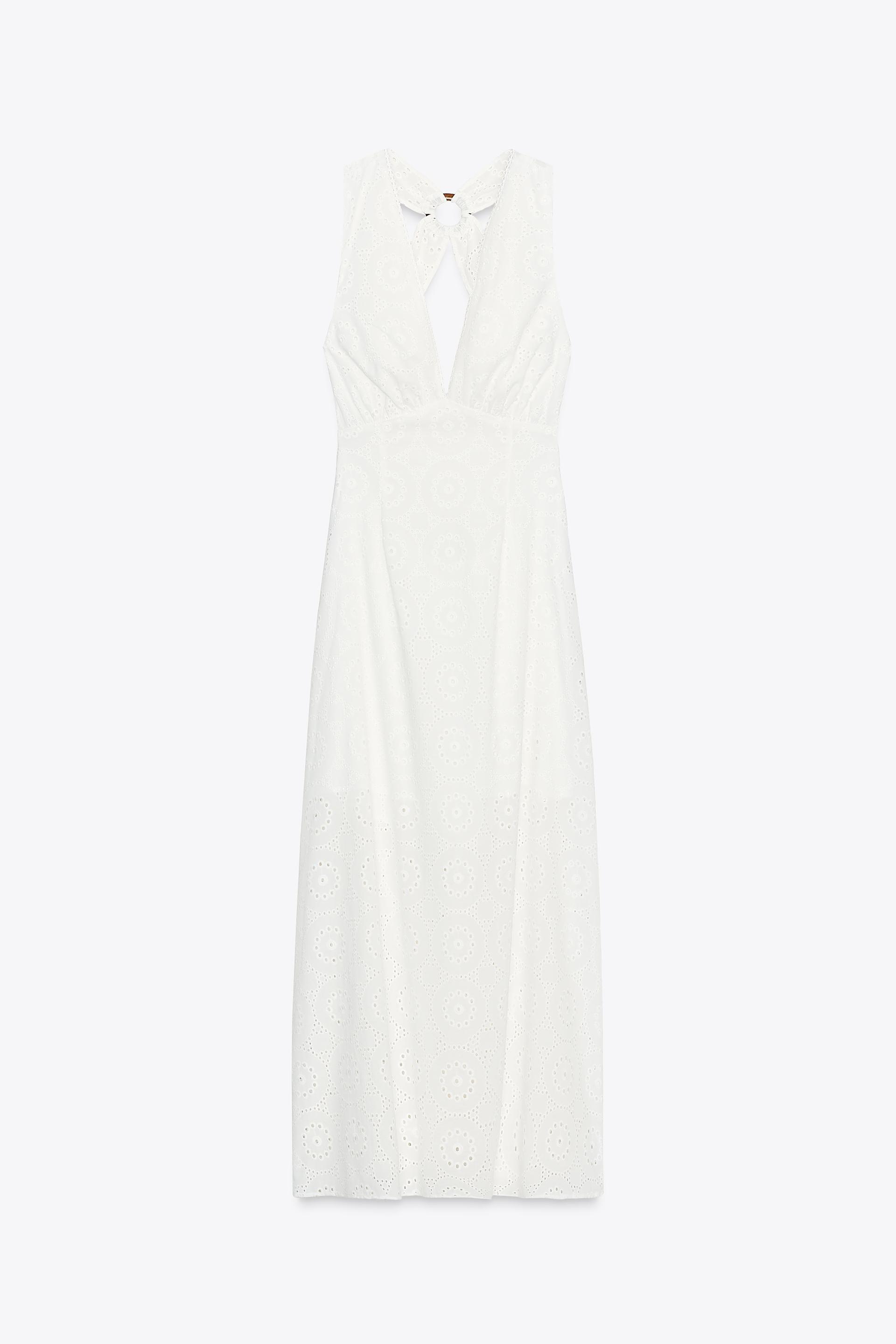 EMBROIDERED MIDI DRESS by ZARA
