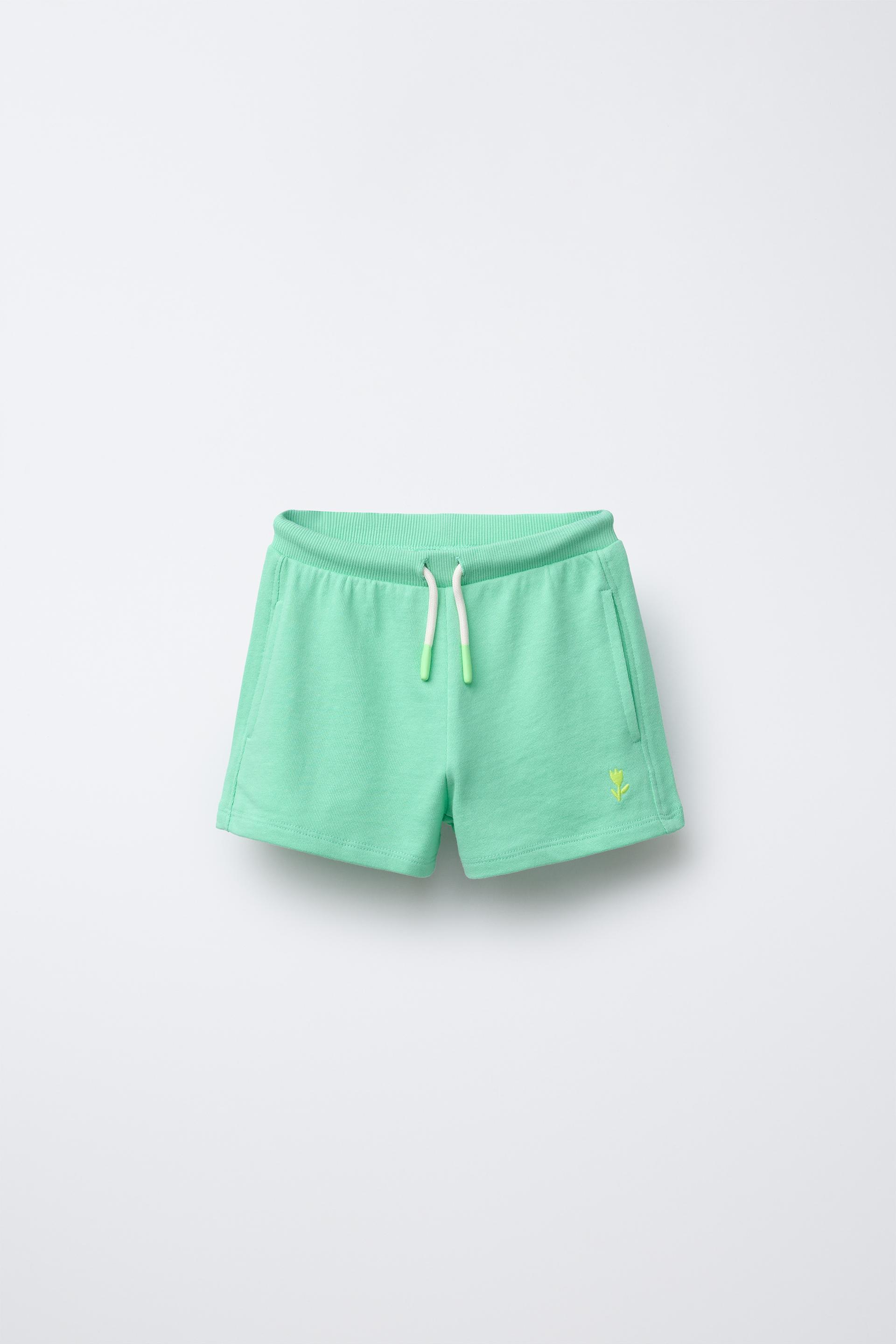 EMBROIDERED PLUSH SHORTS by ZARA