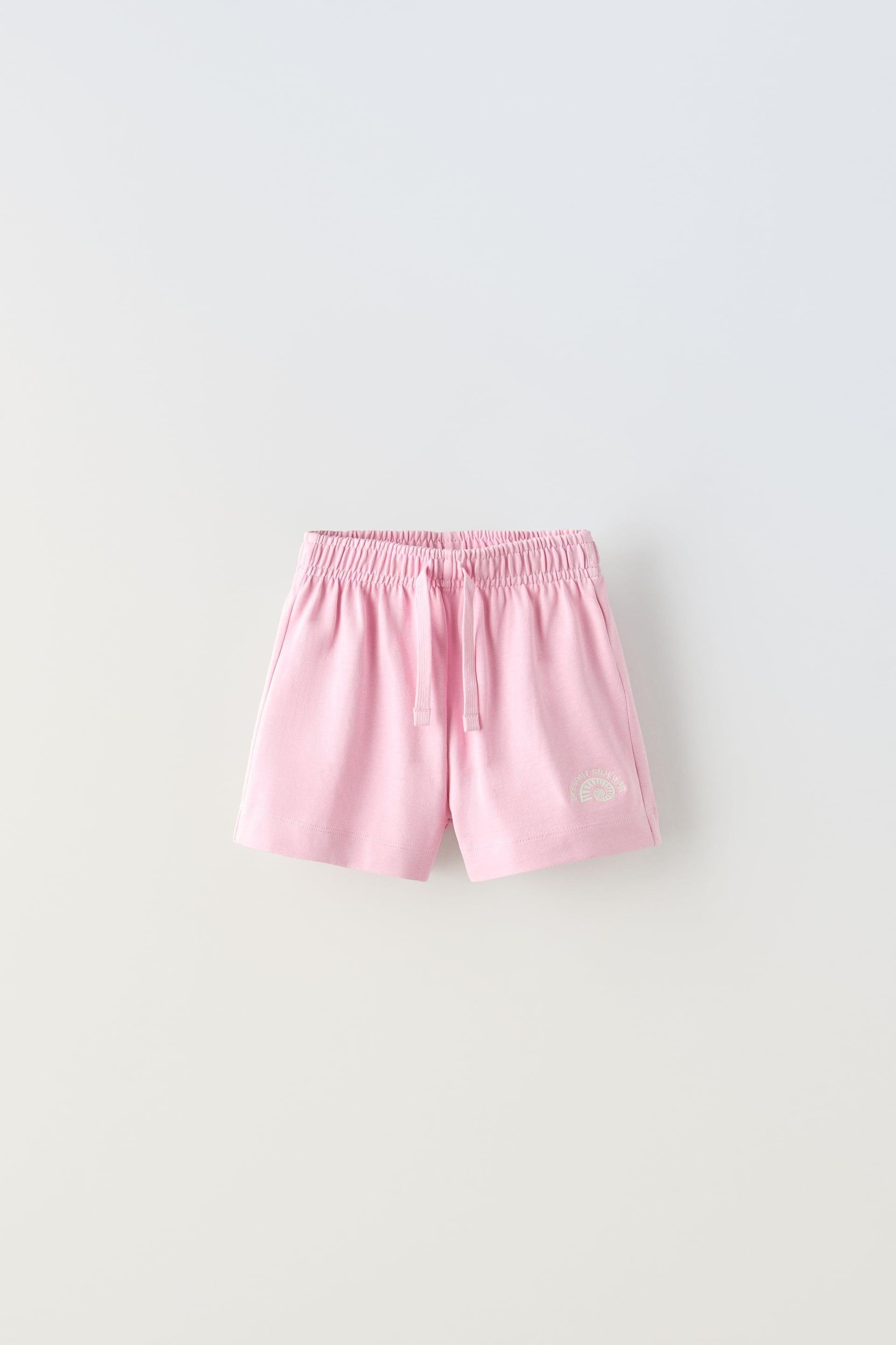 EMBROIDERED PLUSH SHORTS by ZARA