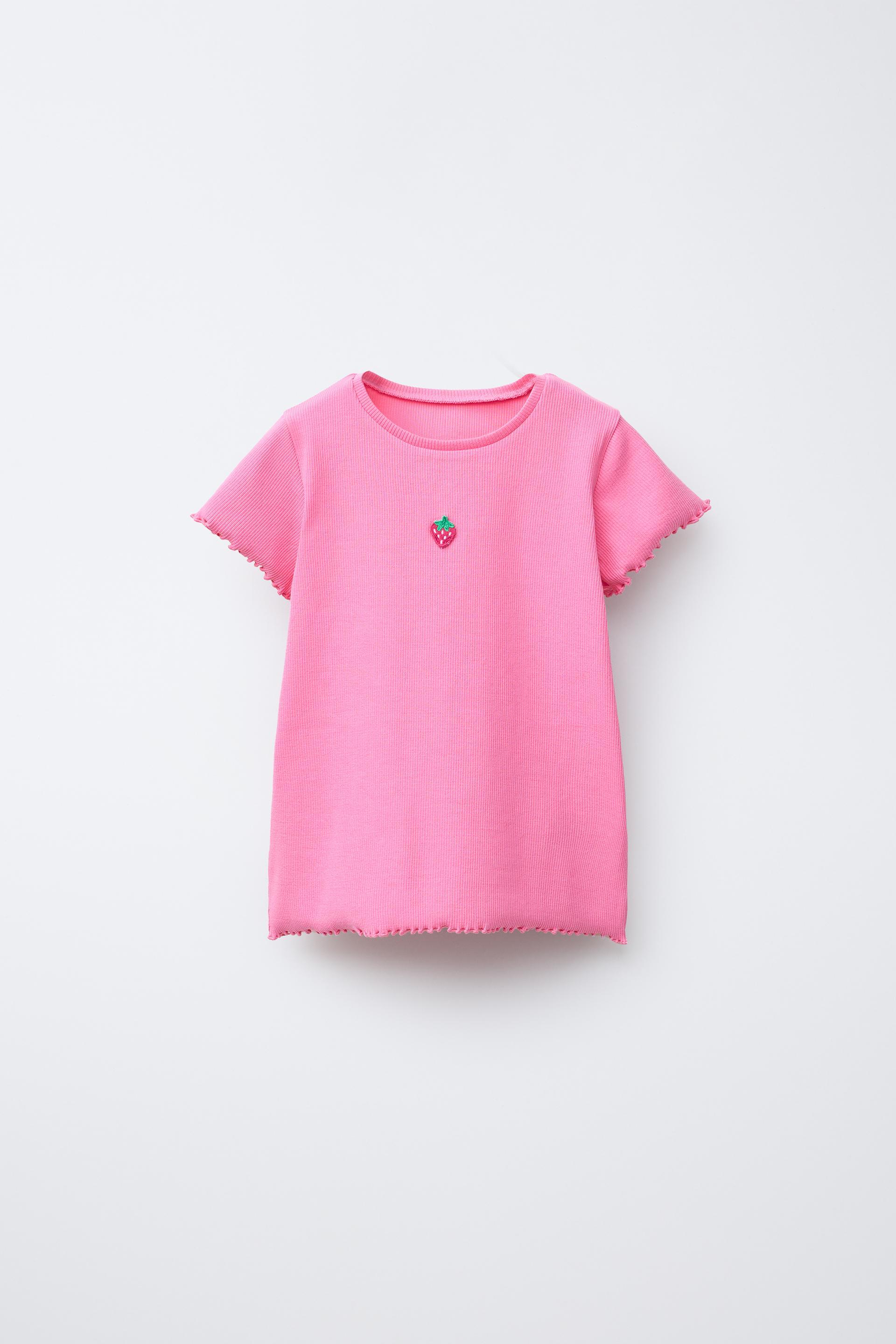EMBROIDERED RIBBED T-SHIRT by ZARA