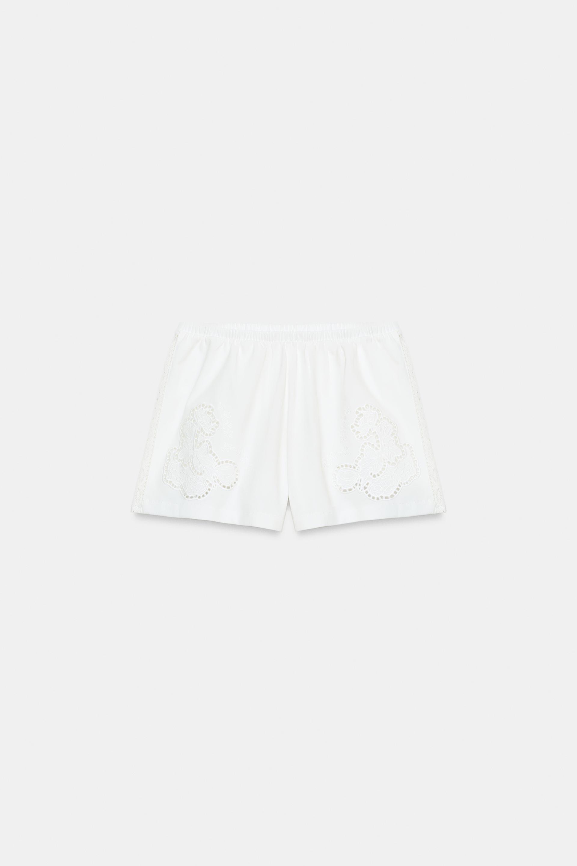 EMBROIDERED SHORTS by ZARA