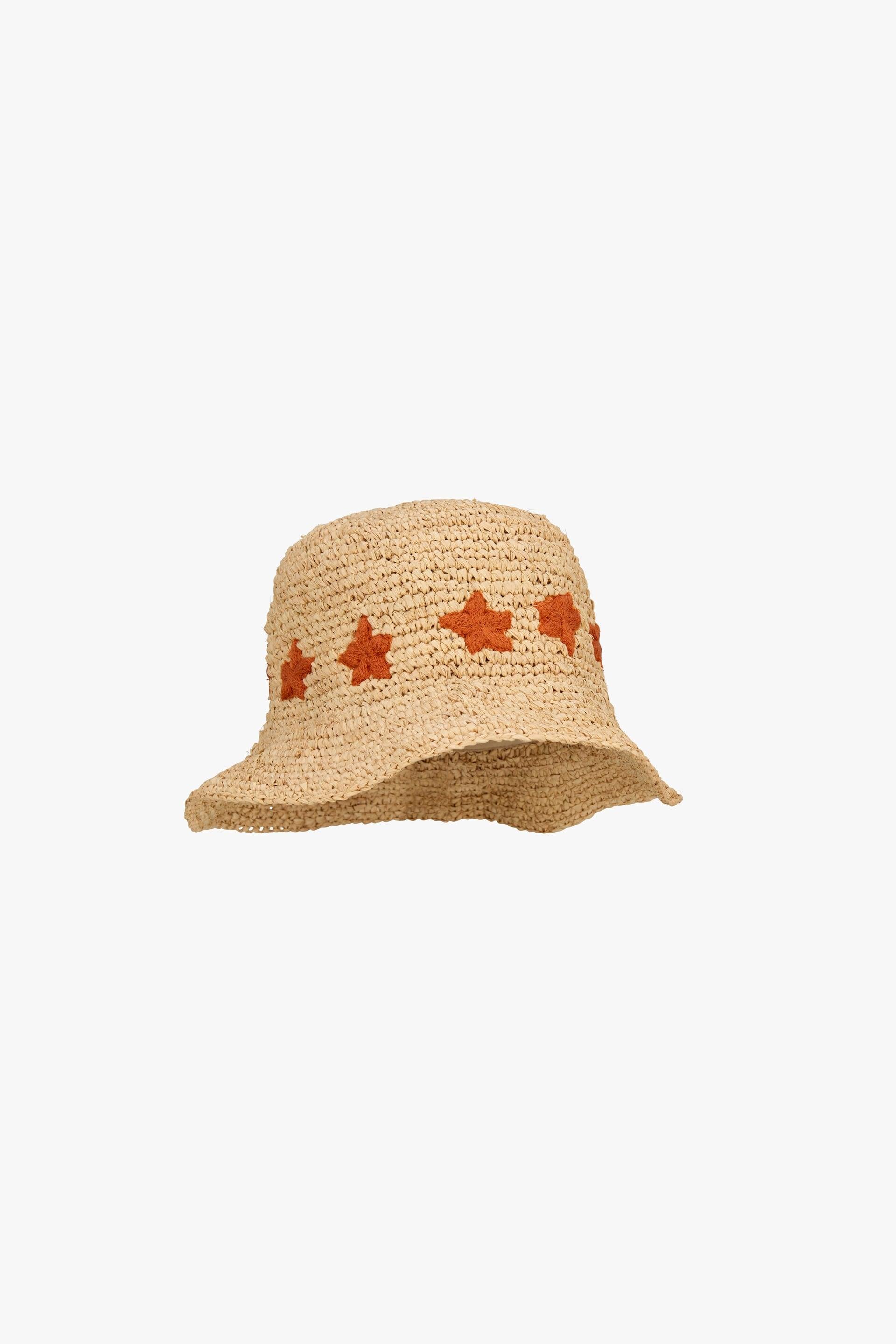EMBROIDERED STARS RAFFIA HAT LIMITED EDITION by ZARA
