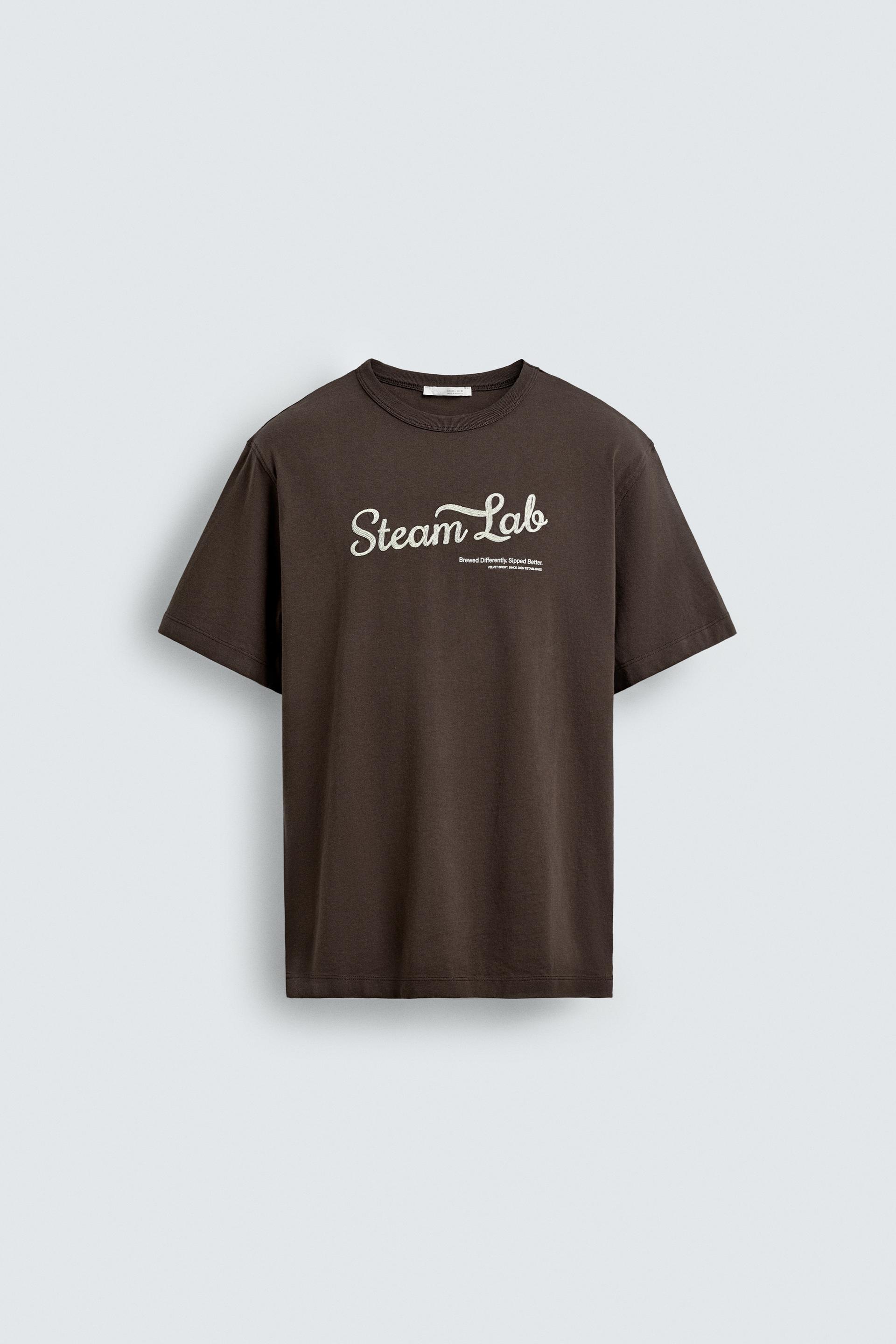 EMBROIDERED TEXT T-SHIRT by ZARA
