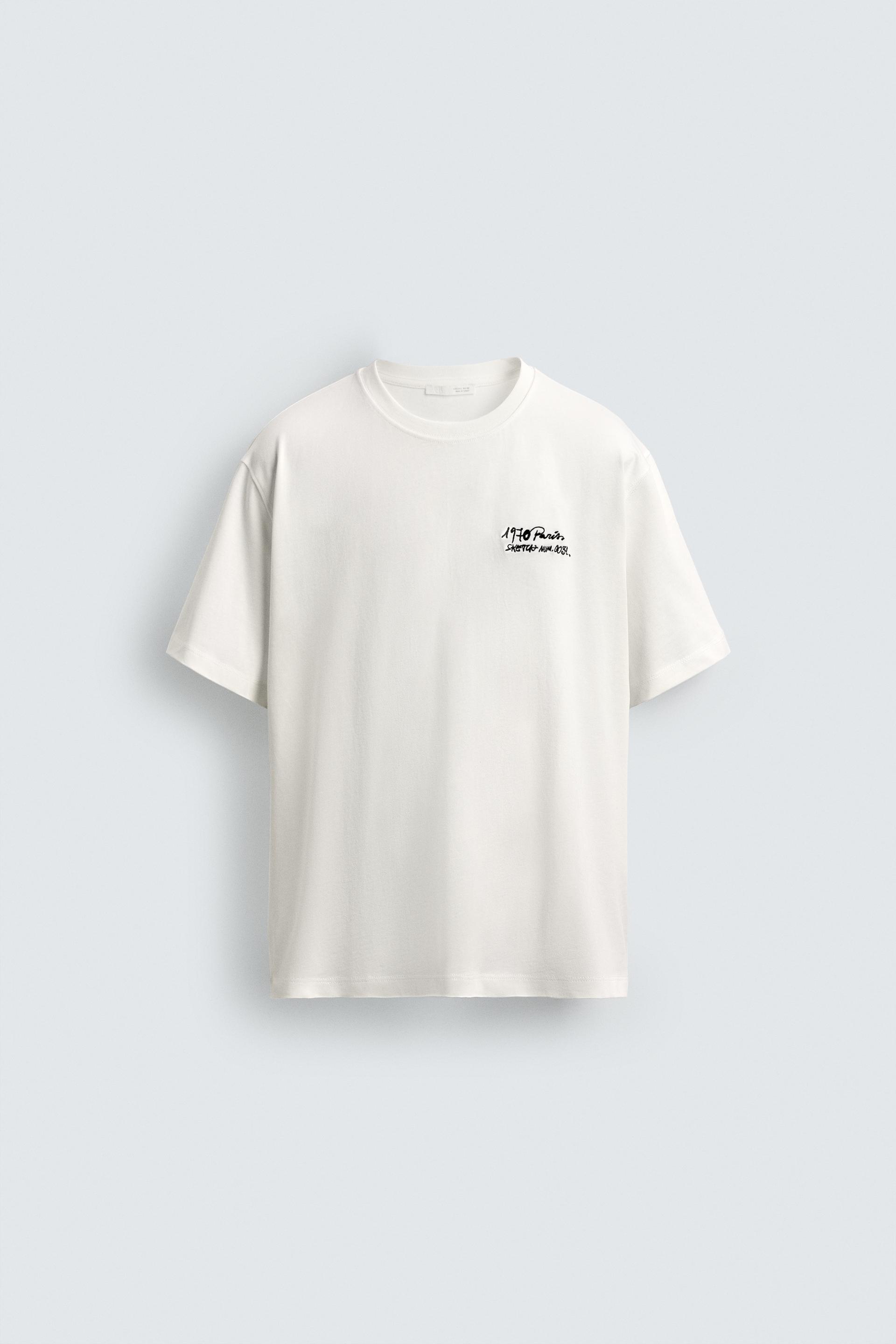 EMBROIDERED TEXT T-SHIRT by ZARA