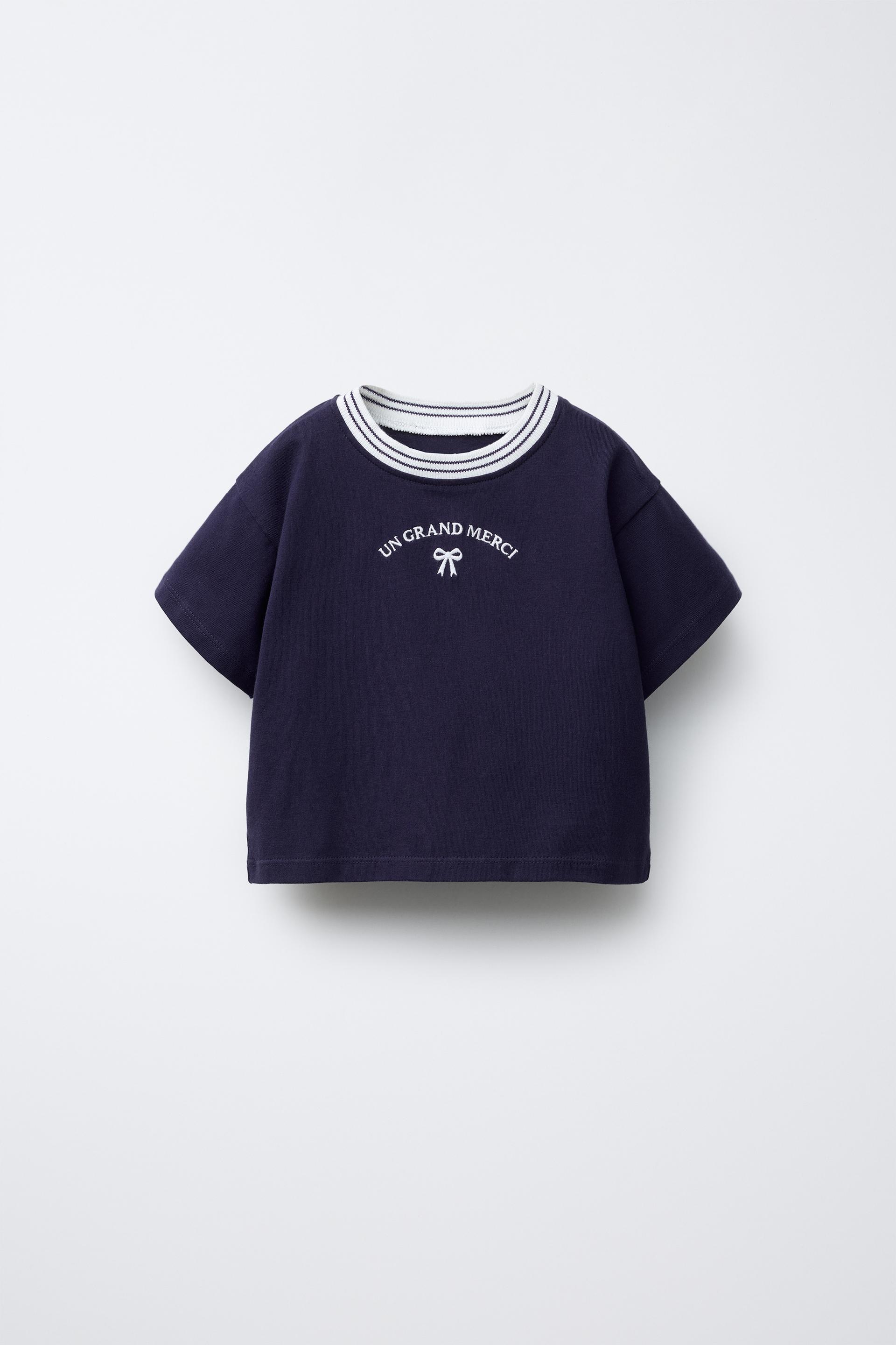 EMBROIDERED TEXT T-SHIRT by ZARA
