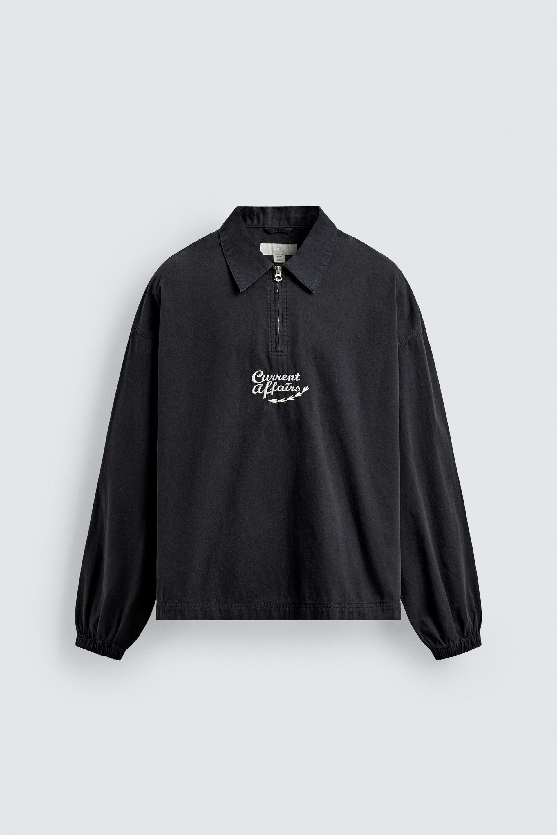 EMBROIDERED ZIP POLO SHIRT by ZARA