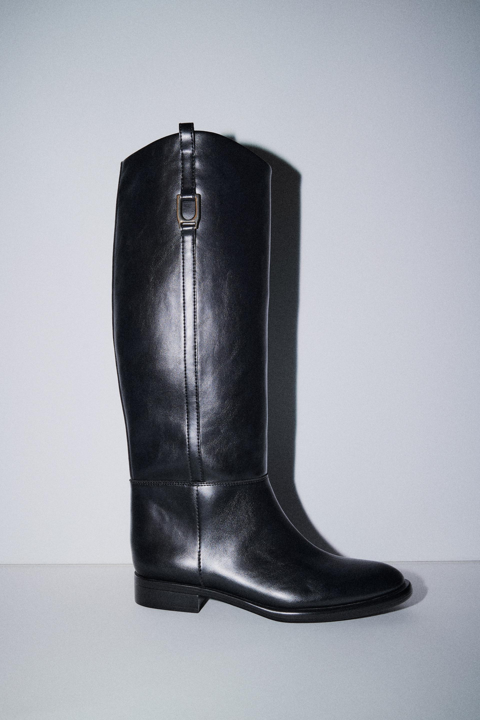 EQUESTRIAN FLAT BOOTS by ZARA