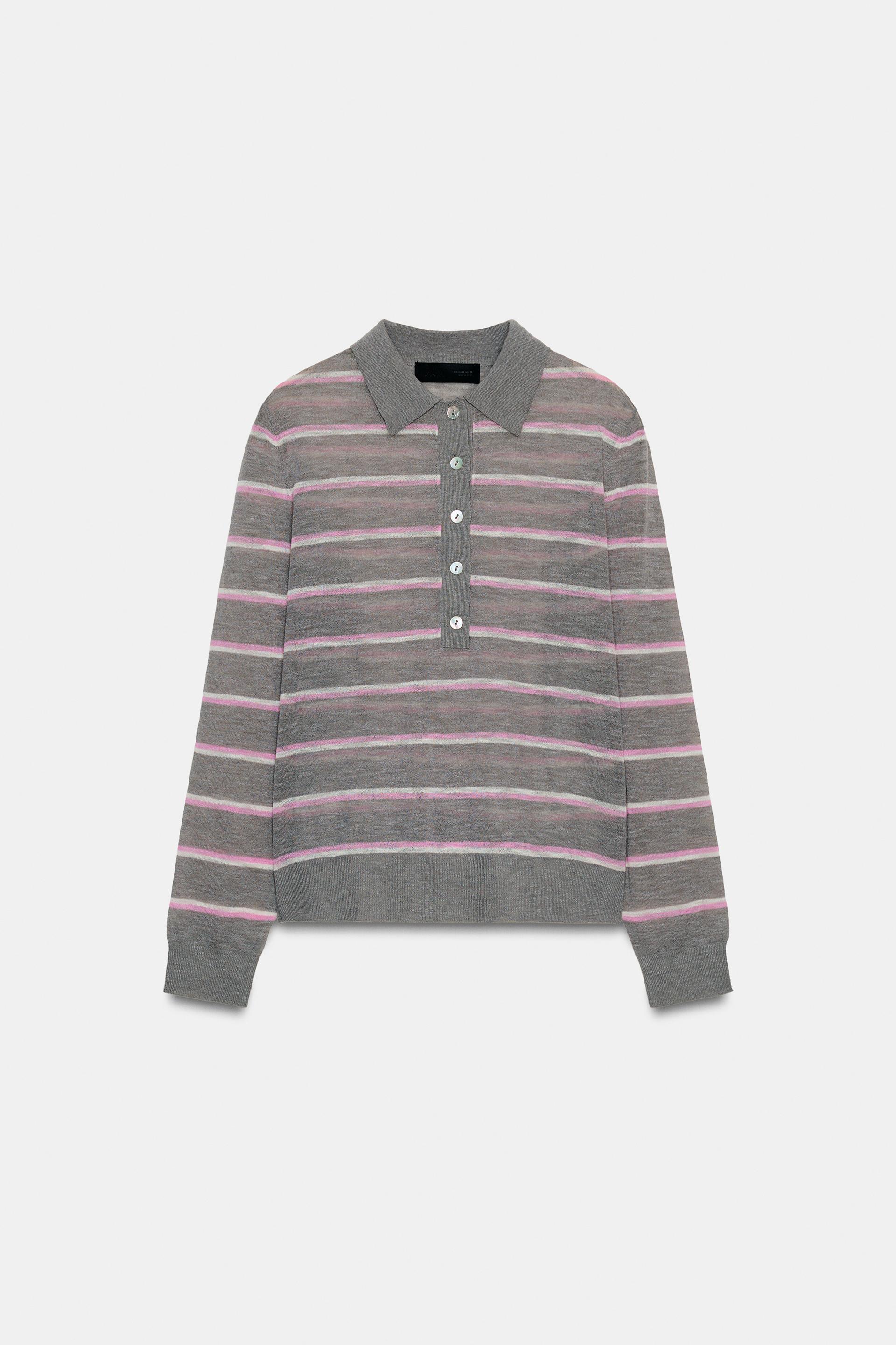 EXTRA-FINE WOOL STRIPED POLO by ZARA