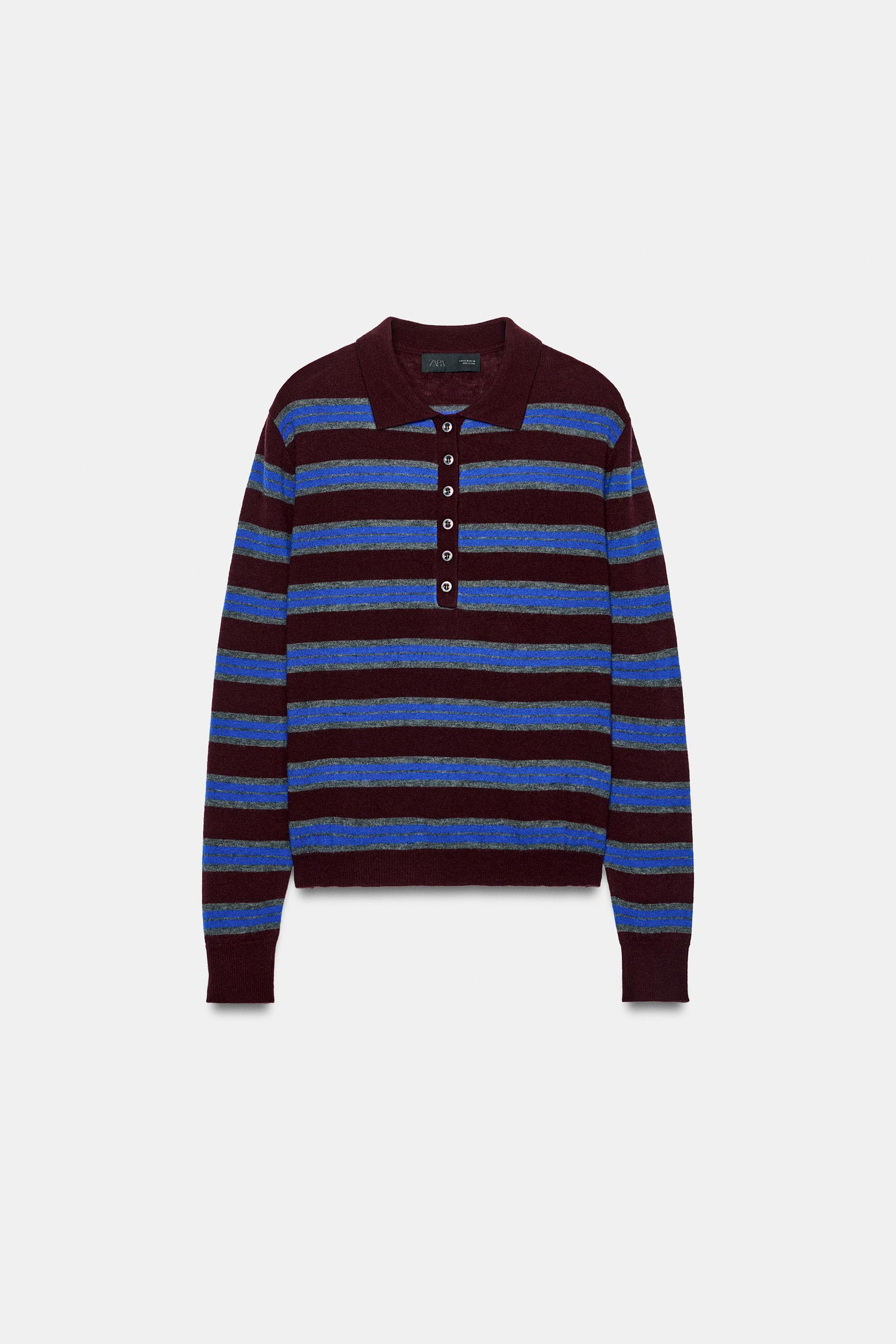 EXTRA-SOFT 100% WOOL STRIPED POLO by ZARA