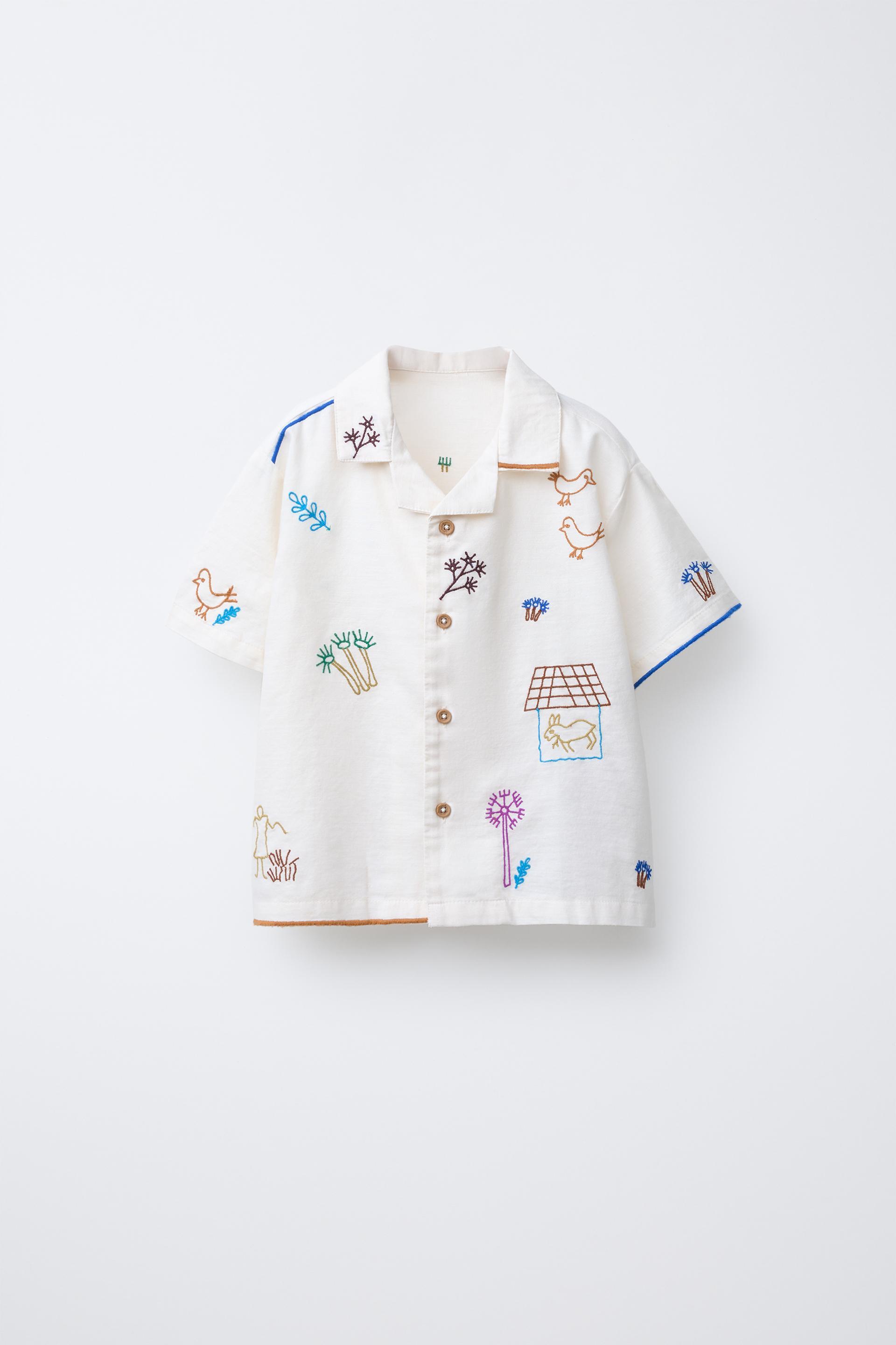 FARM EMBROIDERY SHIRT by ZARA