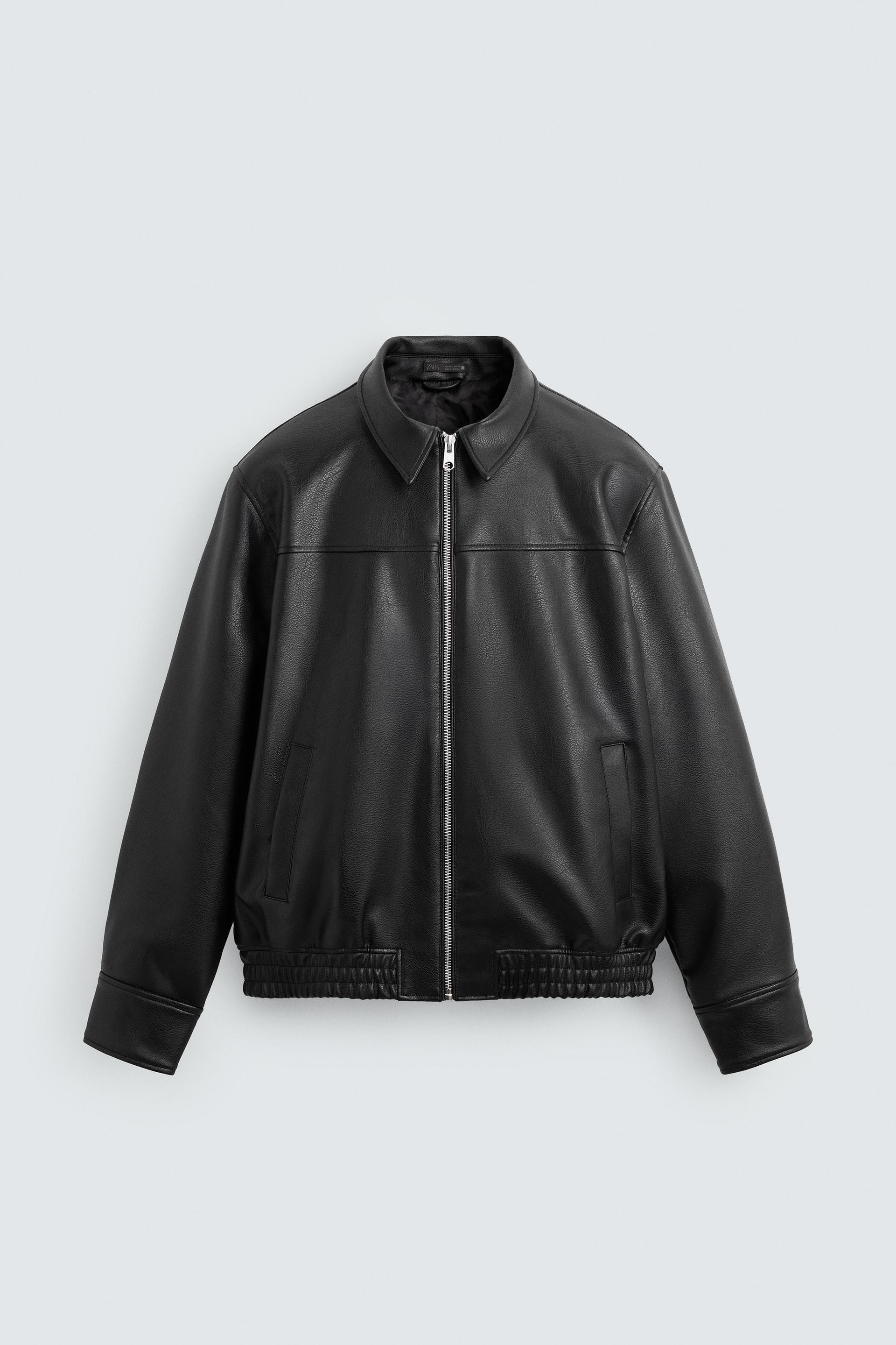 FAUX LEATHER BOMBER JACKET by ZARA