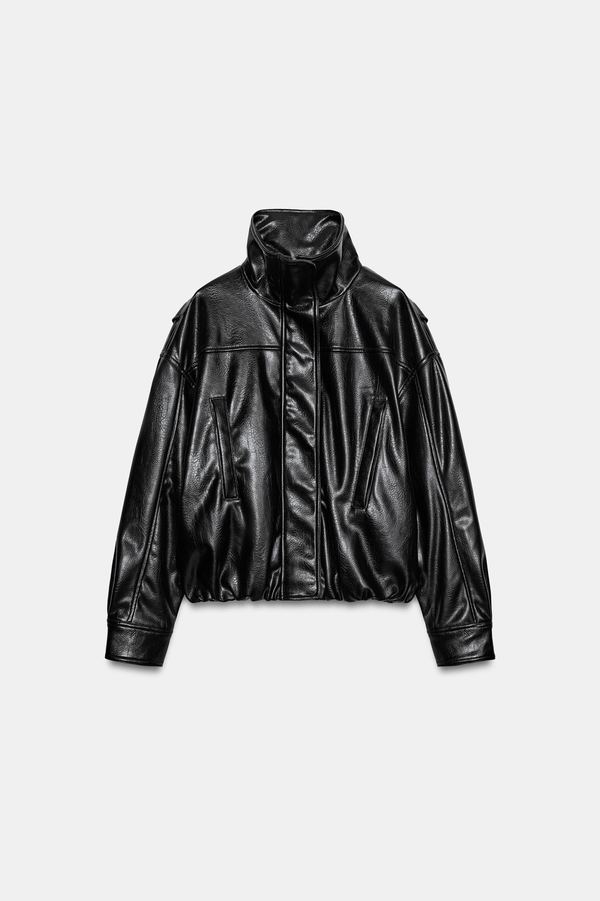 FAUX LEATHER BOMBER JACKET by ZARA