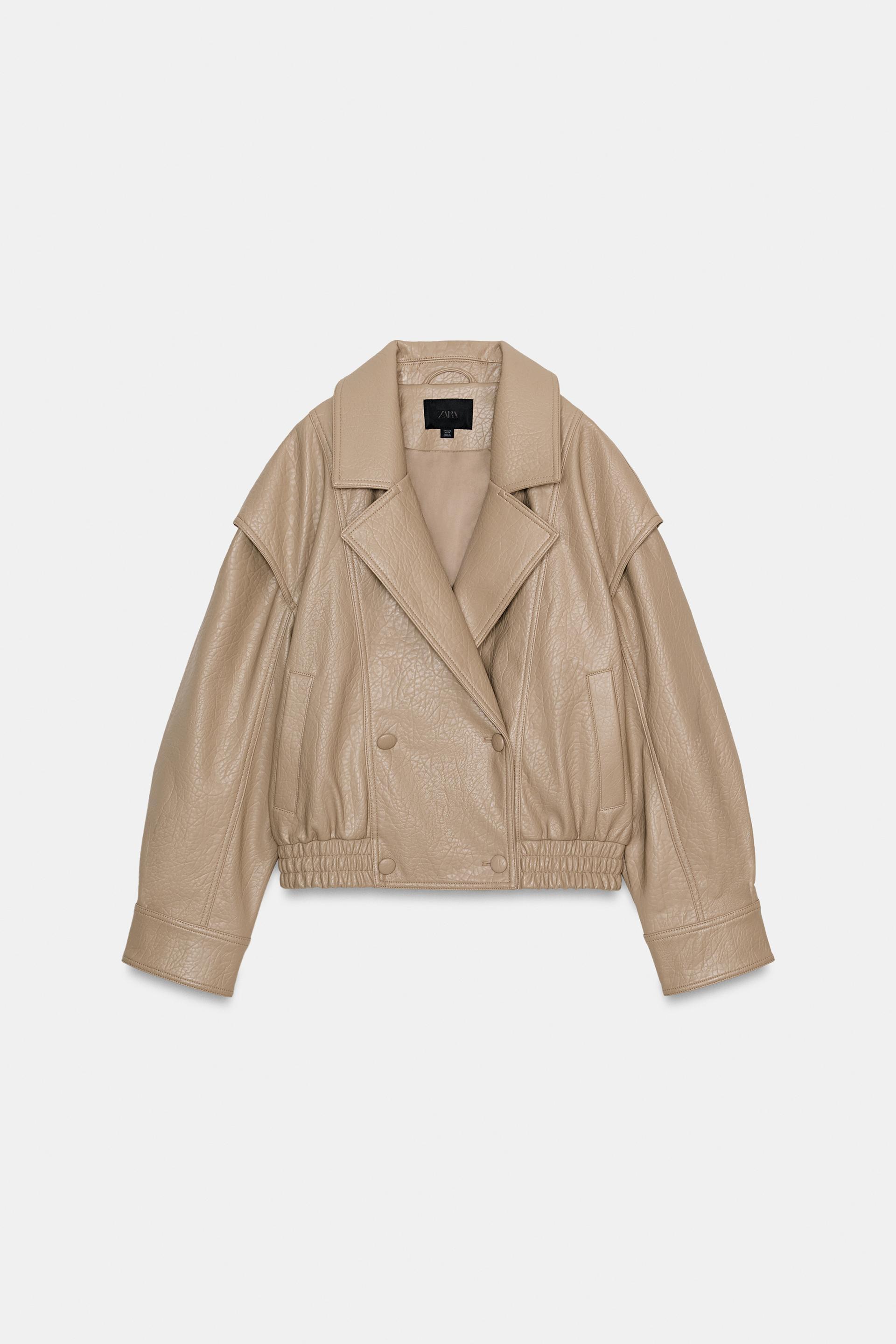 FAUX LEATHER BOMBER JACKET by ZARA