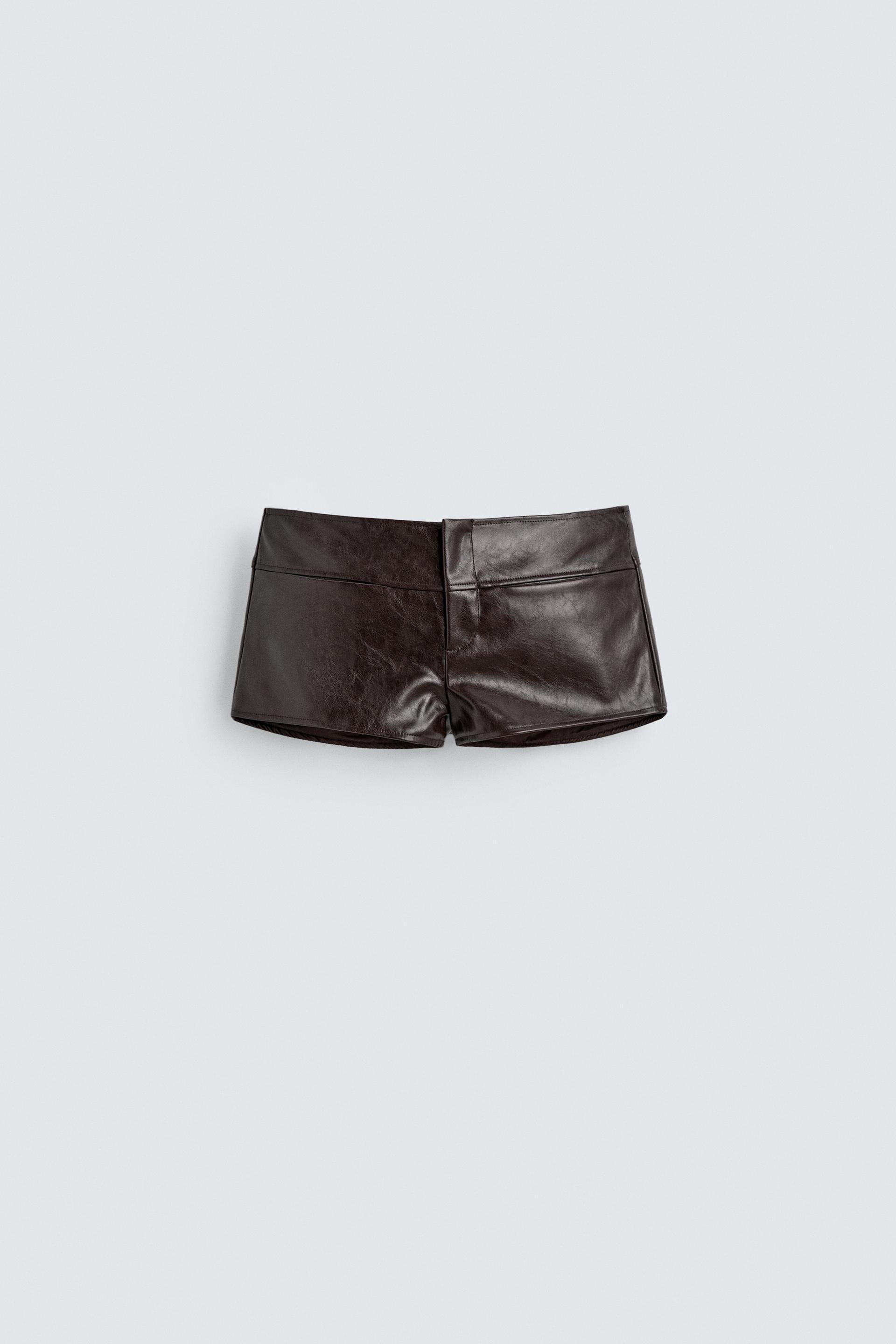 FAUX LEATHER COMBI MINI SHORTS HARRY LAMBERT FOR ZARA X DISNEY by ZARA
