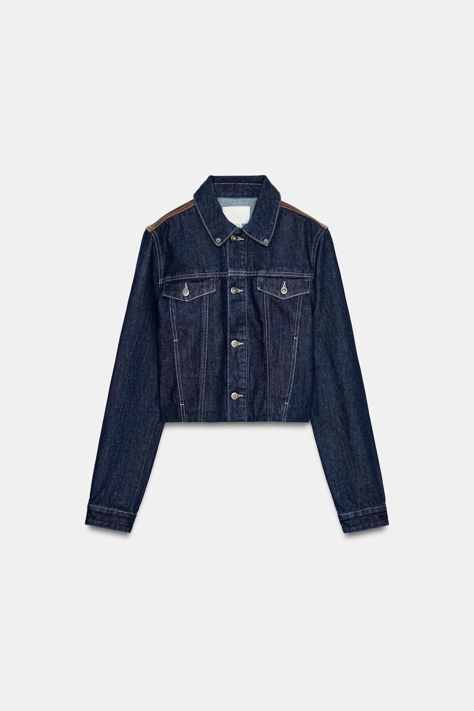 FAUX LEATHER DENIM EFFECT JACKET by ZARA