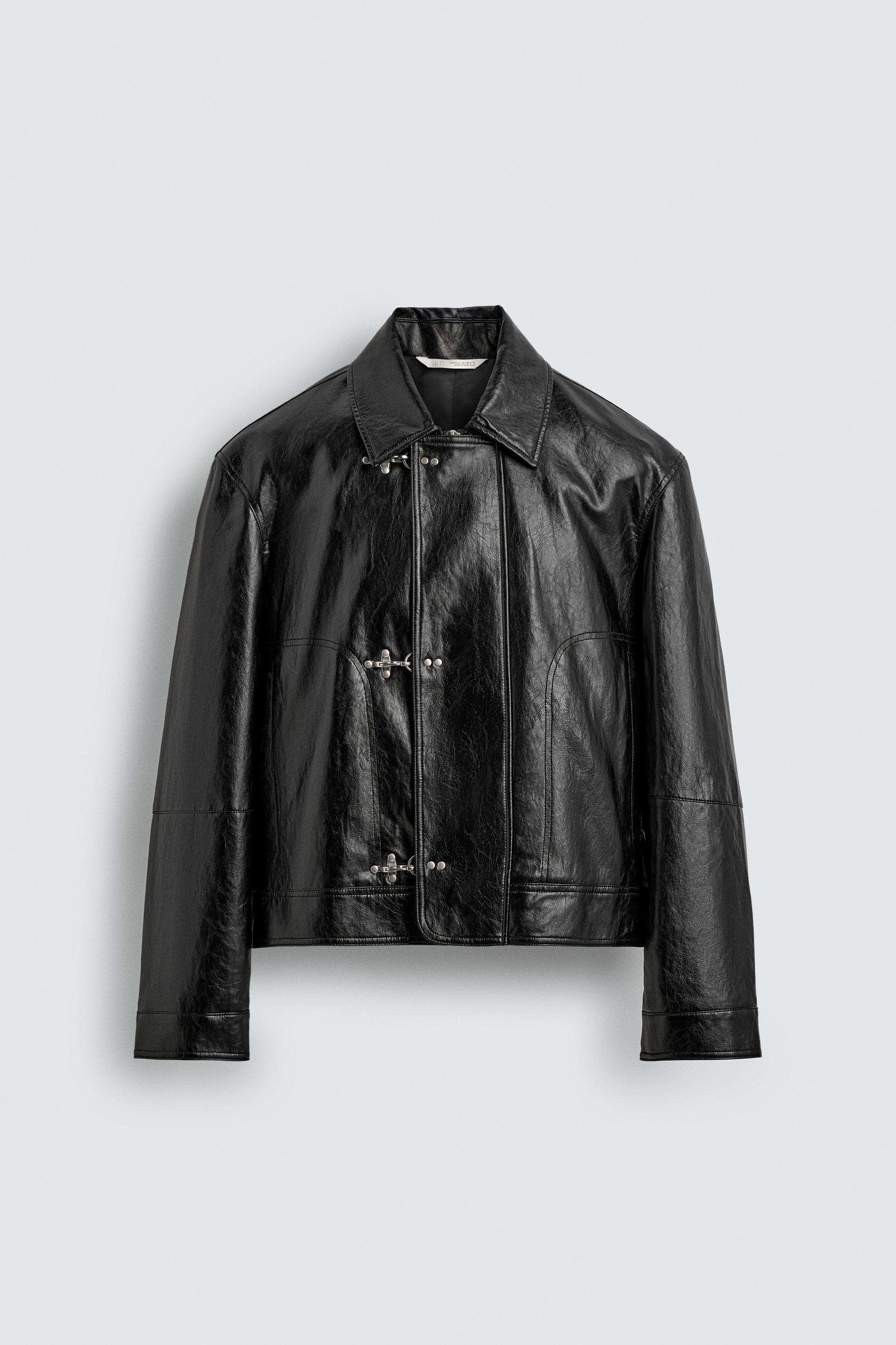 FAUX LEATHER JACKET WITH FIREMAN CLASPS by ZARA