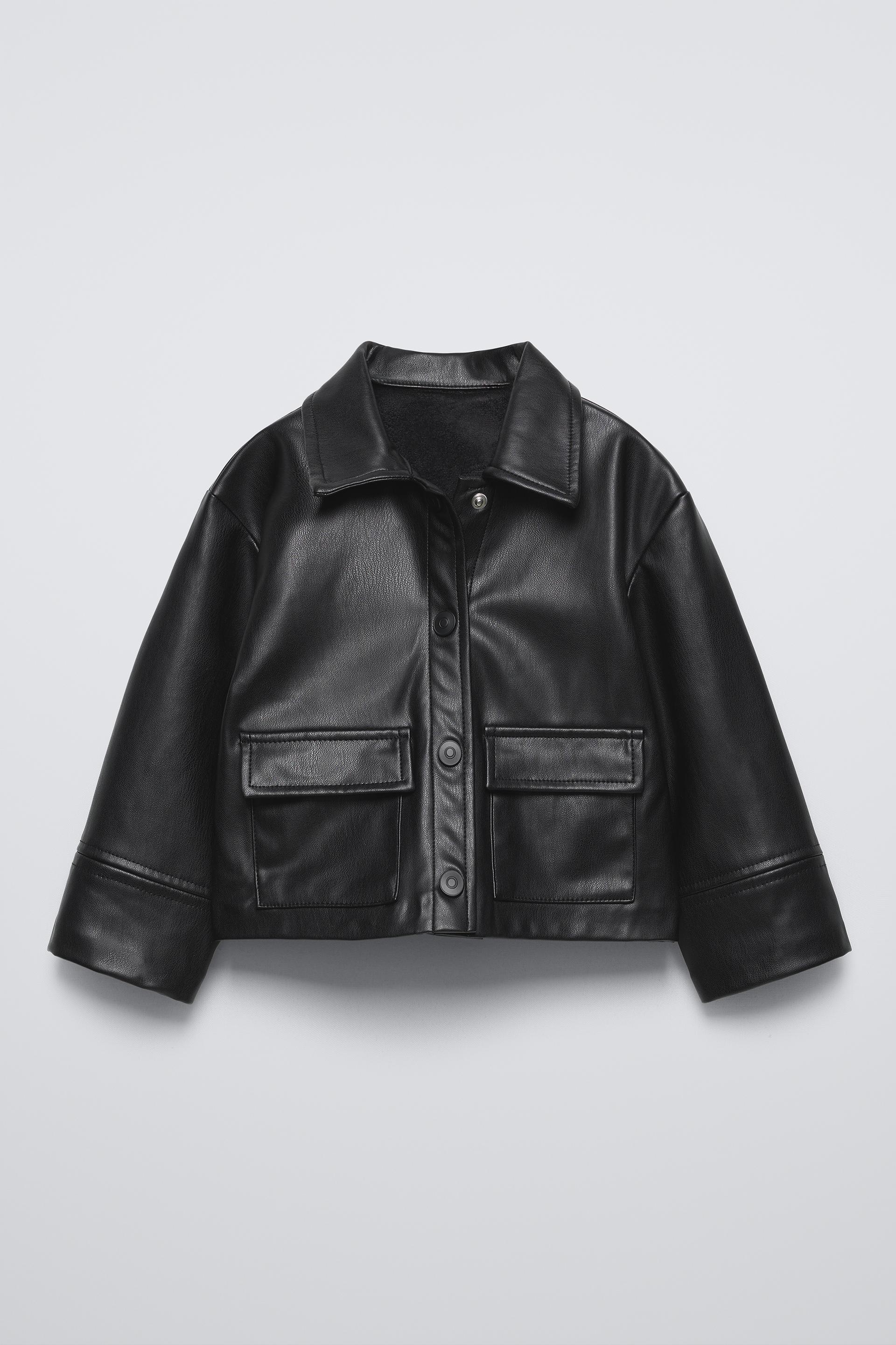 FAUX LEATHER OVERSHIRT by ZARA