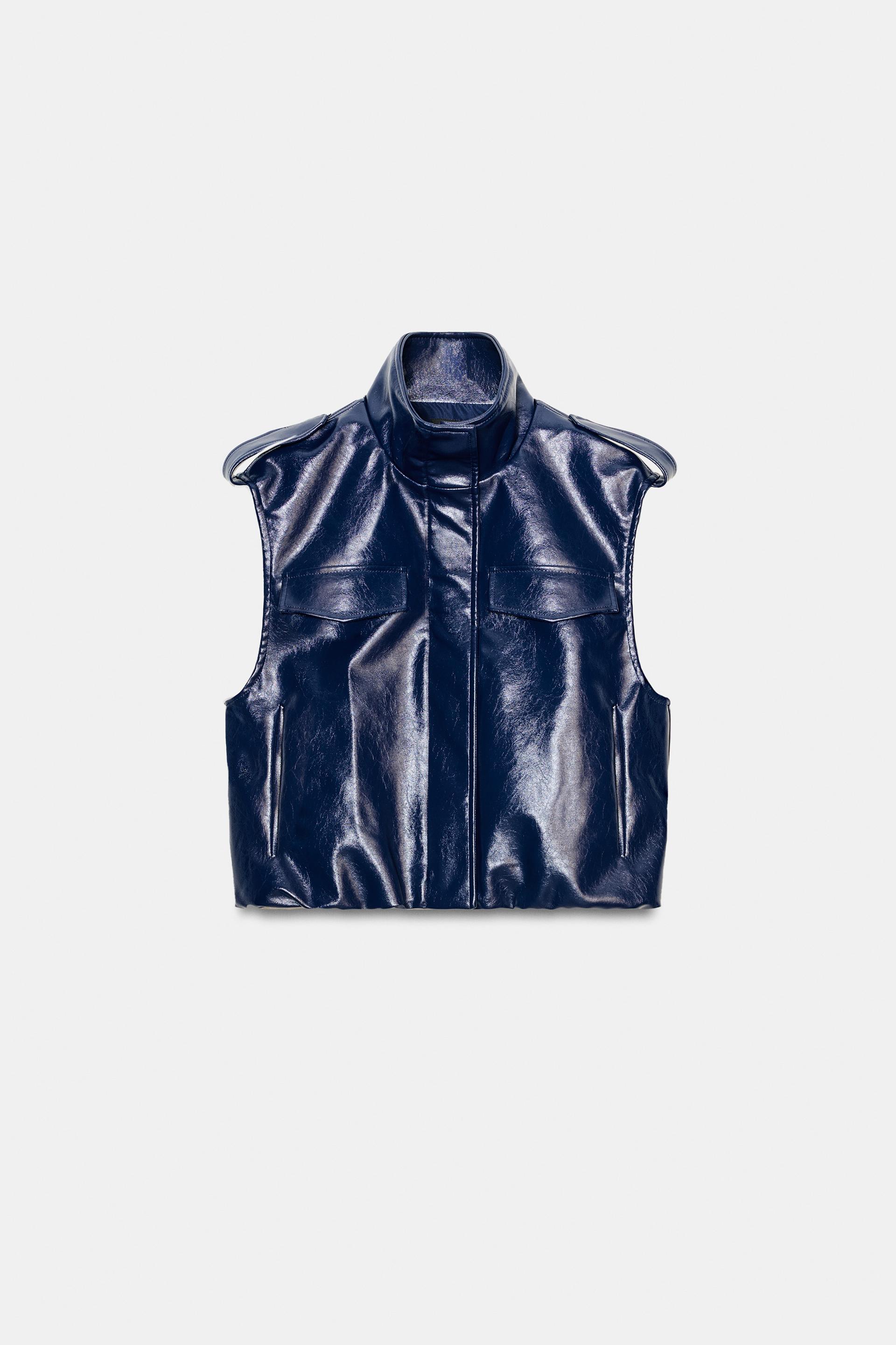 FAUX LEATHER VEST WITH LOOPS by ZARA