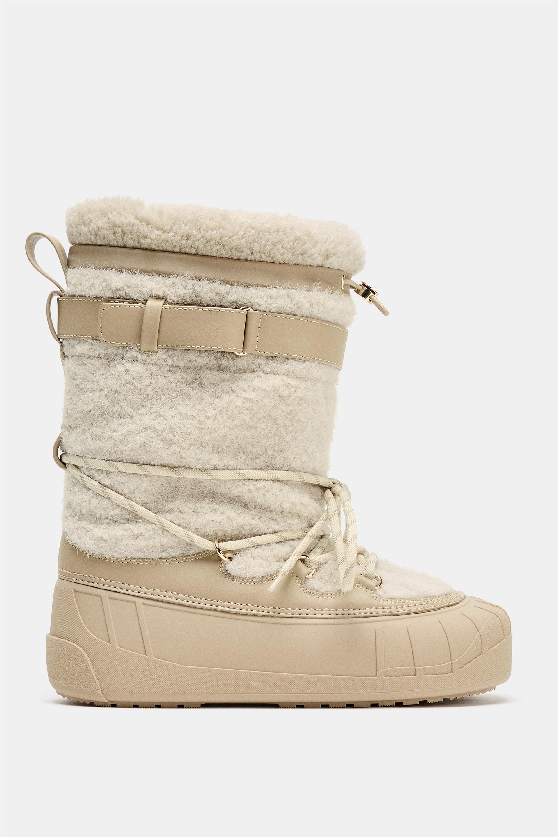 FAUX SHEARLING ANKLE BOOTS SKI COLLECTION by ZARA