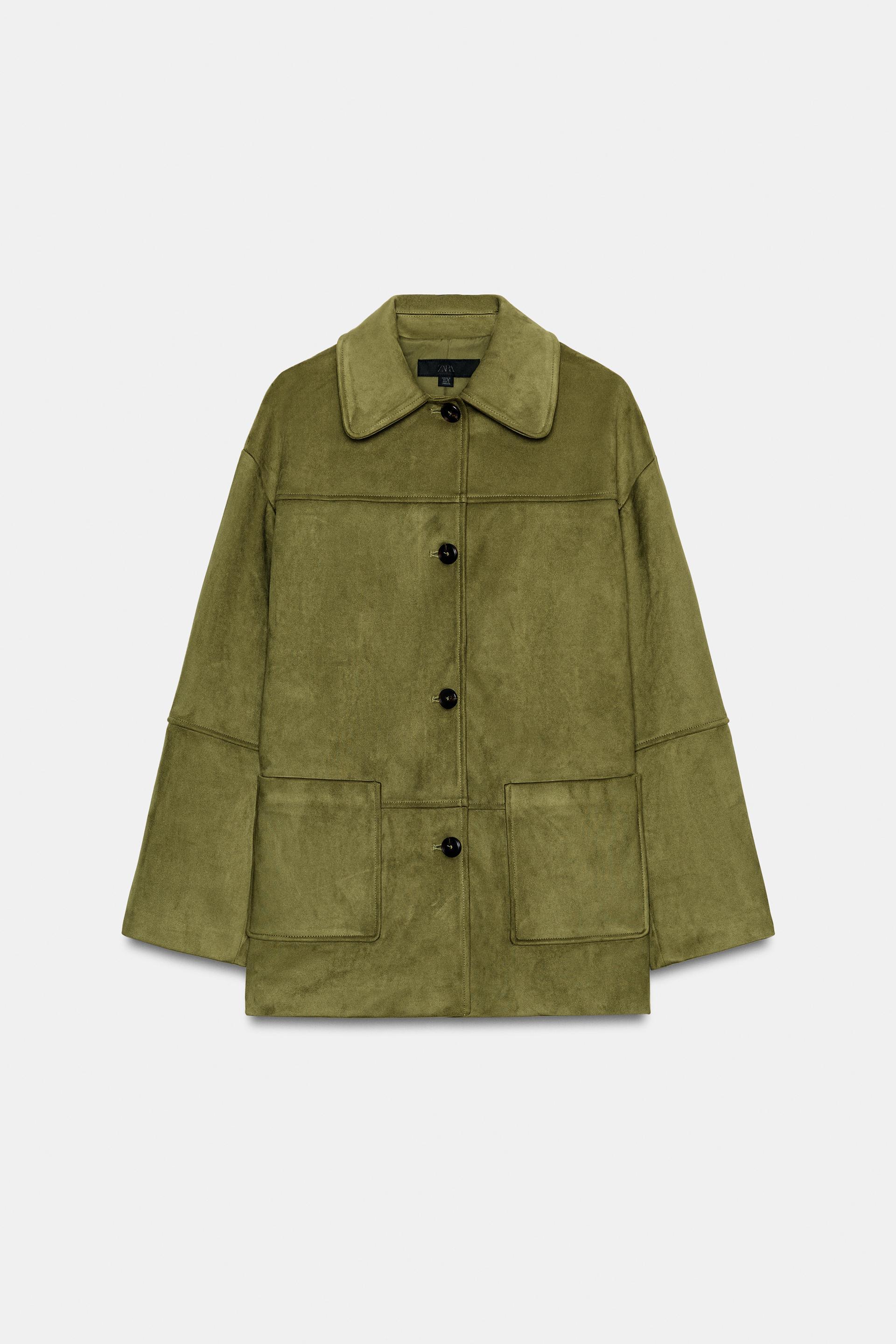 FAUX SUEDE COAT by ZARA