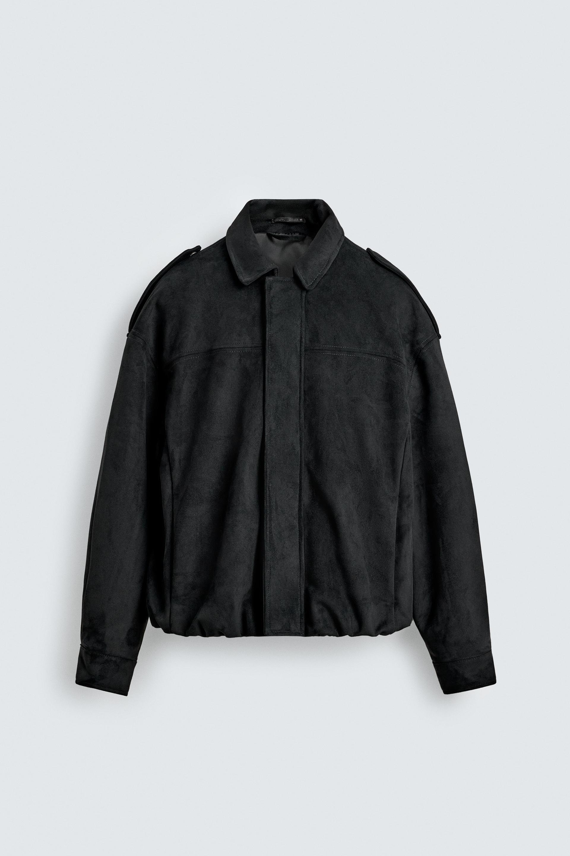 FAUX SUEDE CROPPED FIT JACKET by ZARA