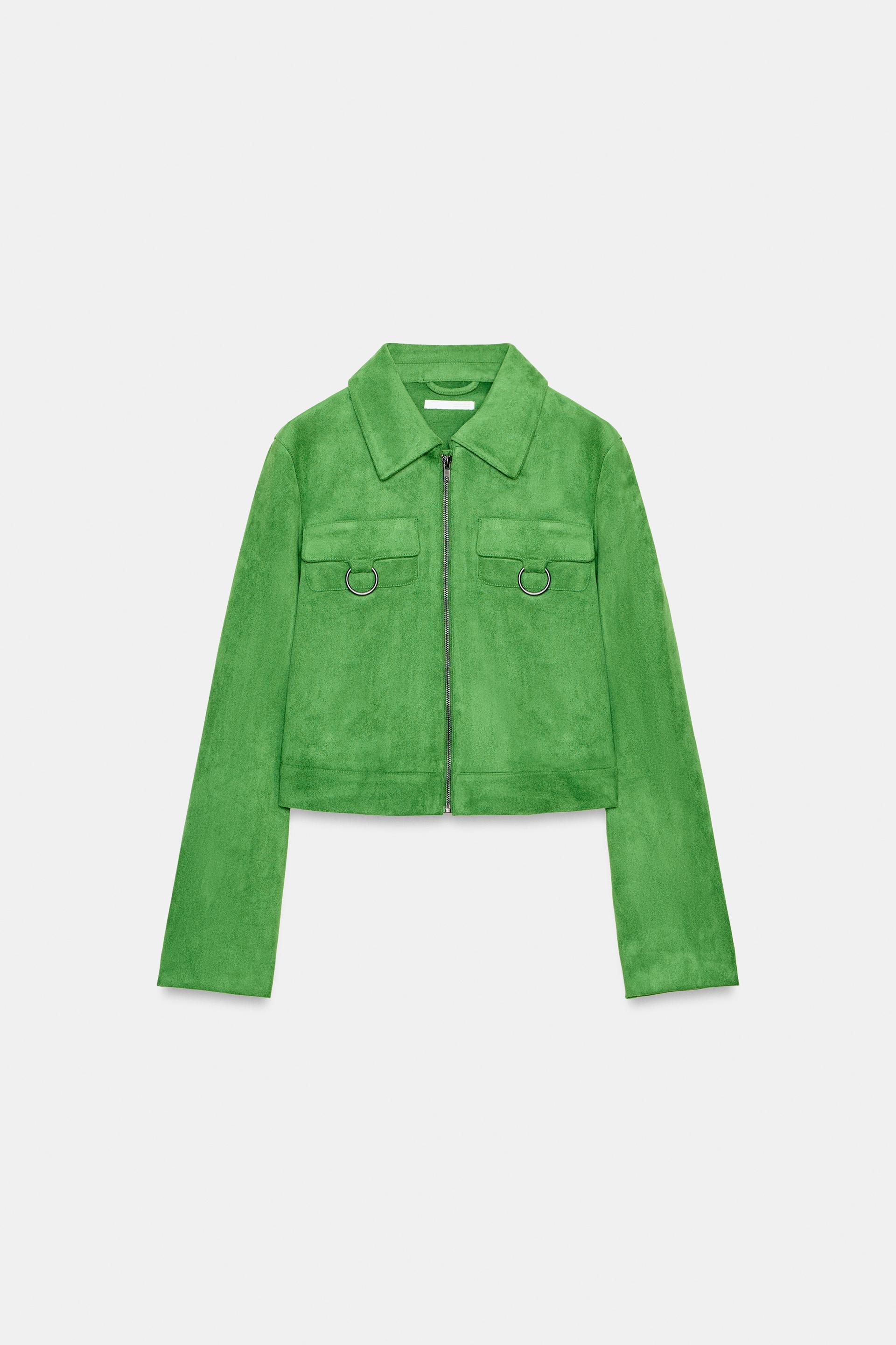 FAUX SUEDE CROPPED JACKET by ZARA