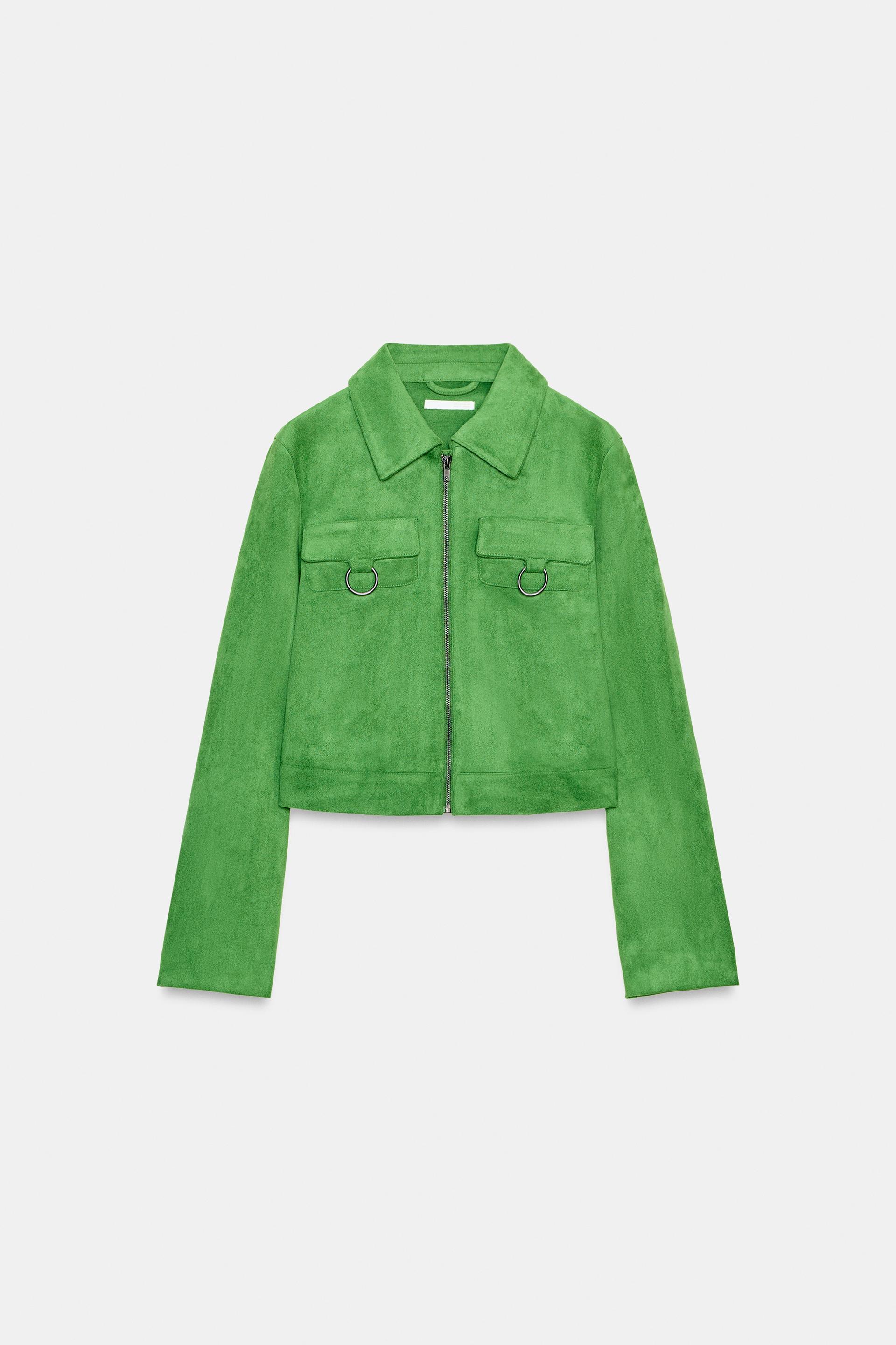 FAUX SUEDE CROPPED JACKET by ZARA