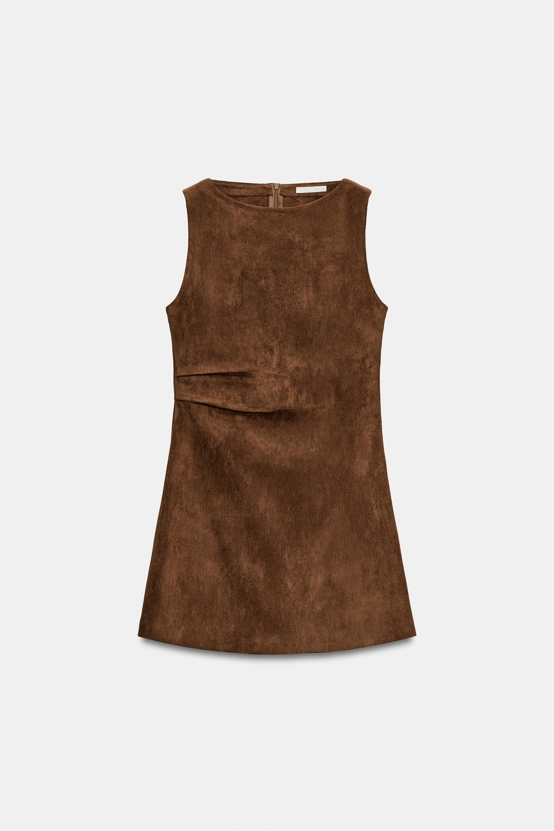 FAUX SUEDE SHORT DRESS by ZARA