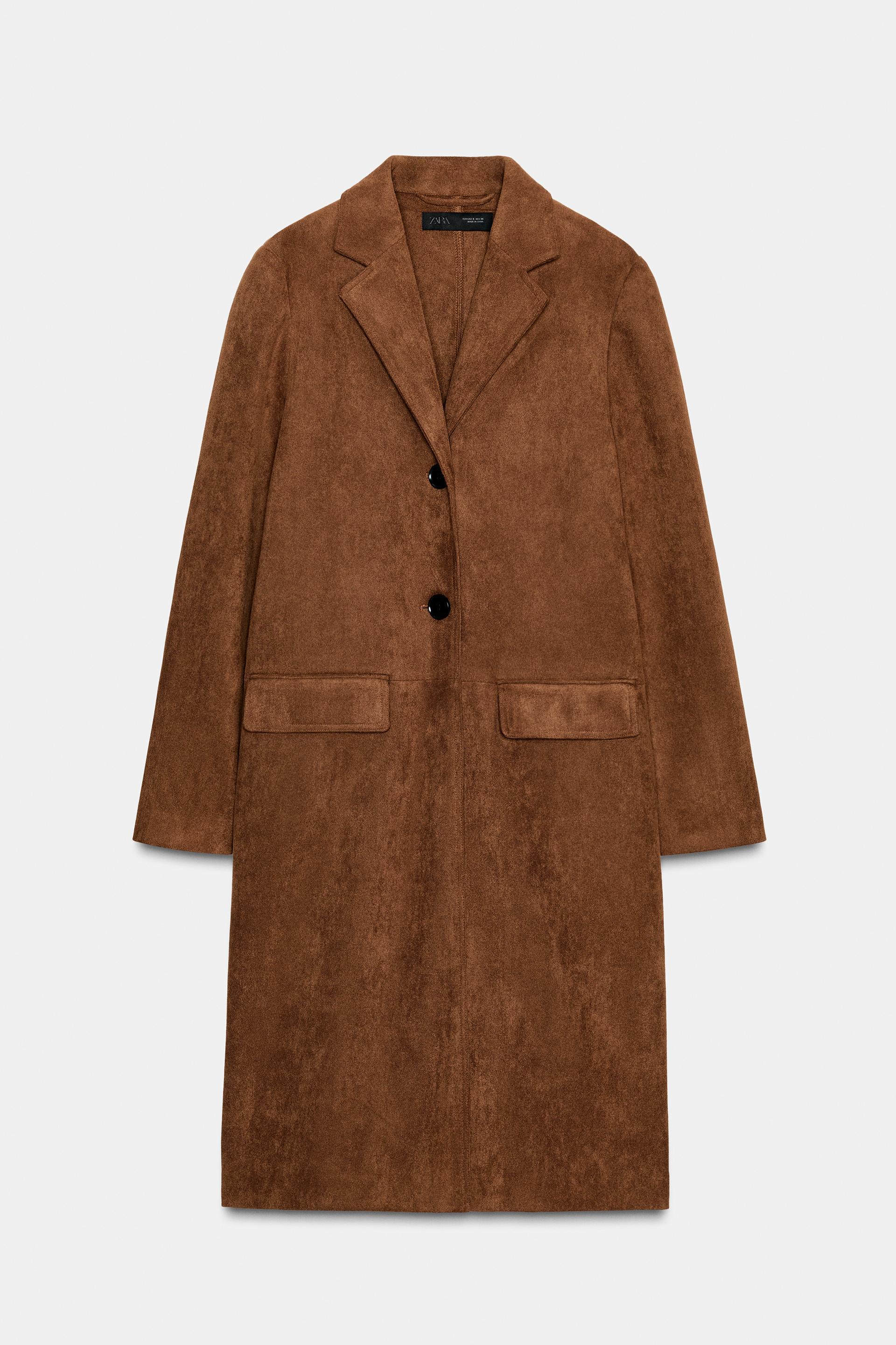 FAUX SUEDE TAILCOAT by ZARA
