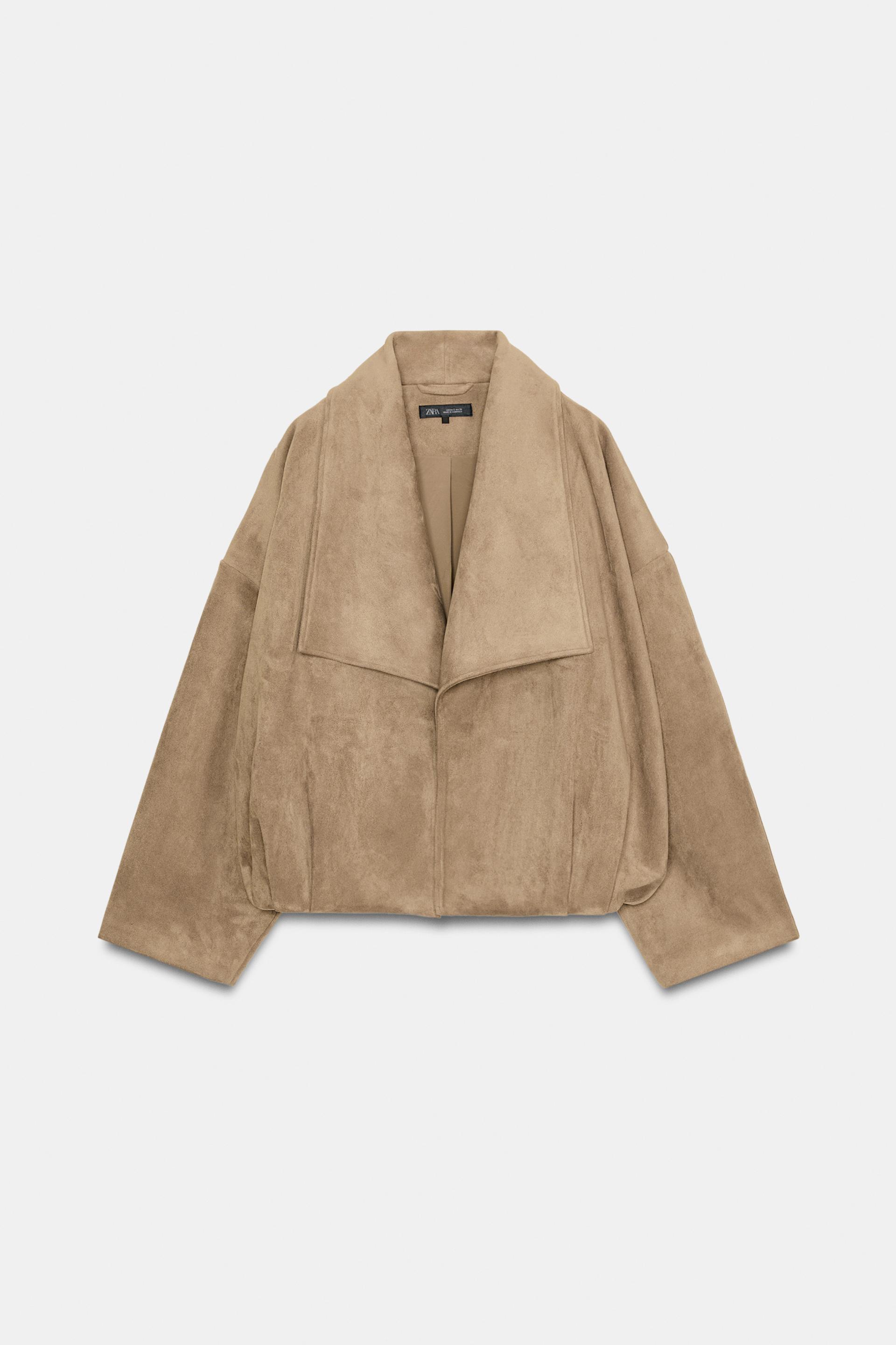 FAUX SUEDE WRAP JACKET by ZARA