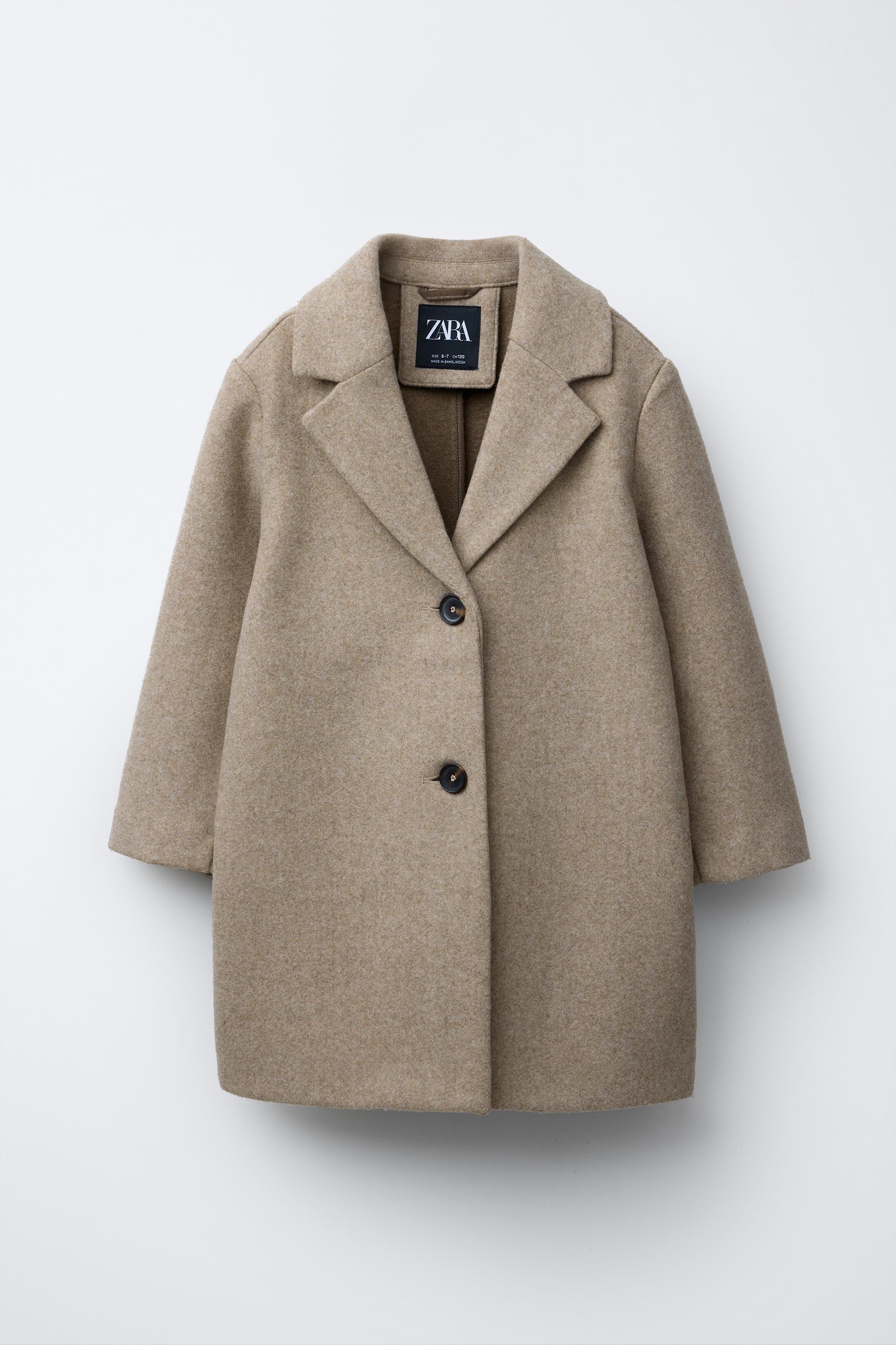 FELT TEXTURE COAT by ZARA