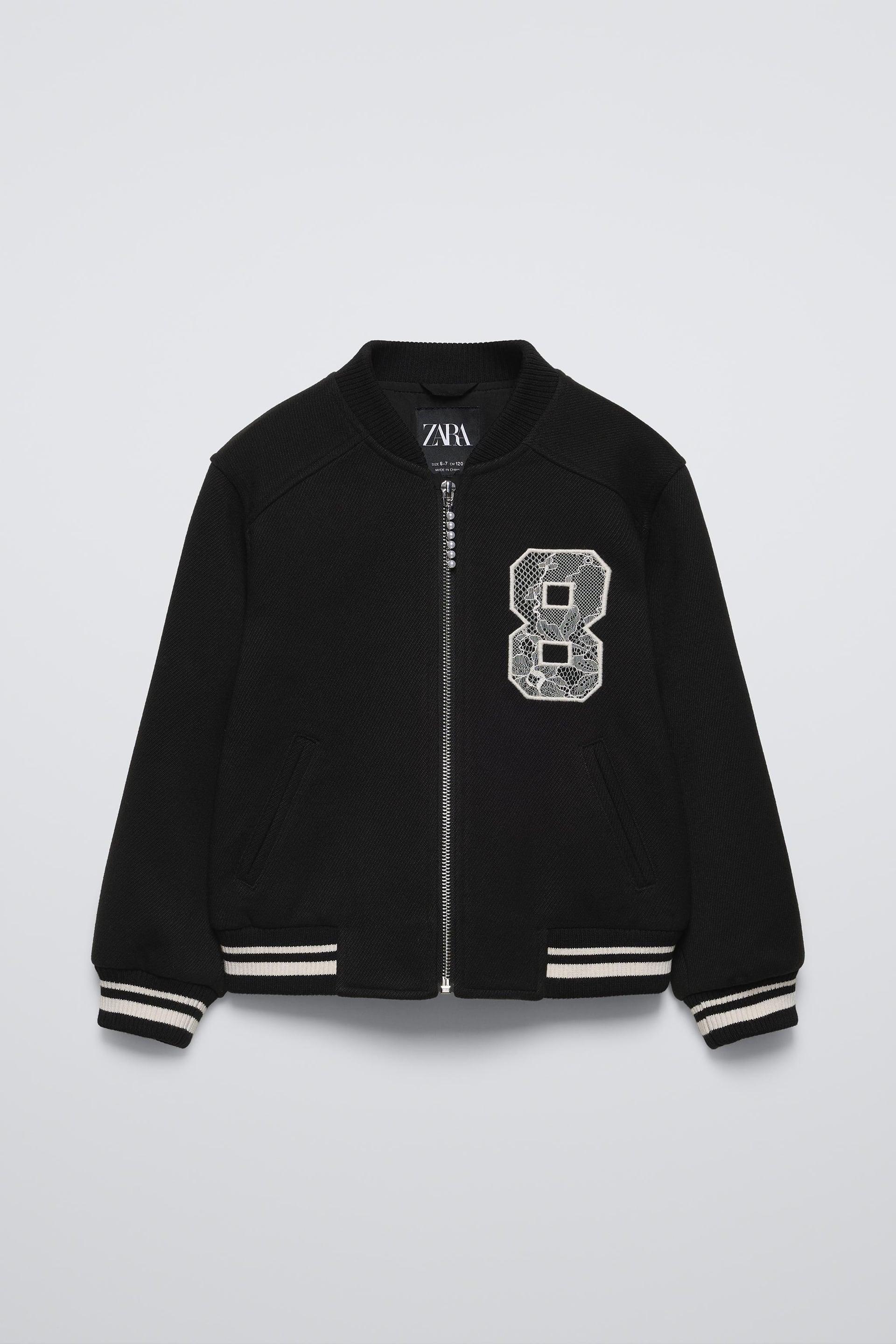 FELT TEXTURE PATCH BOMBER JACKET by ZARA