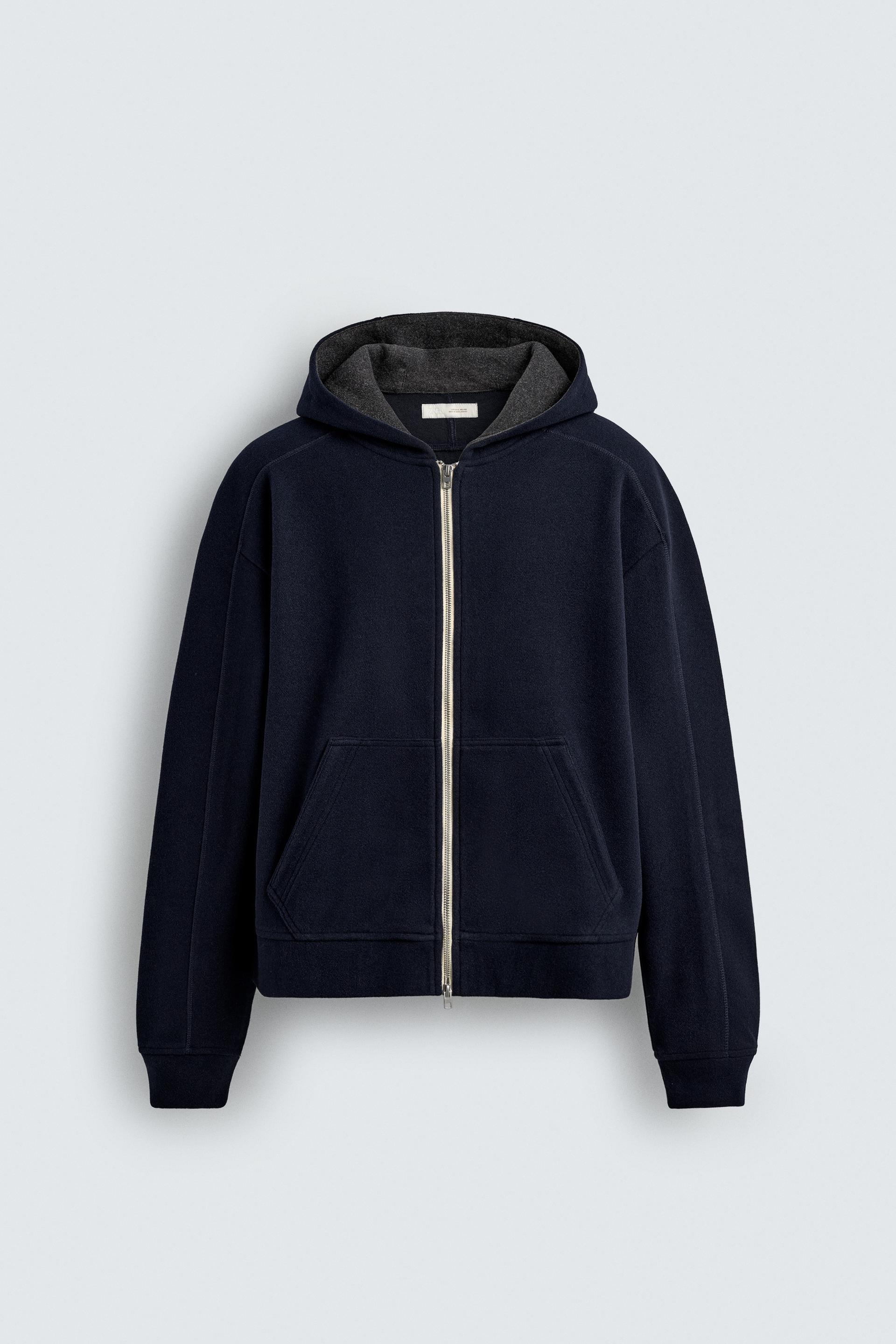 FELTED HOODIE SWEAT-SHIRT by ZARA