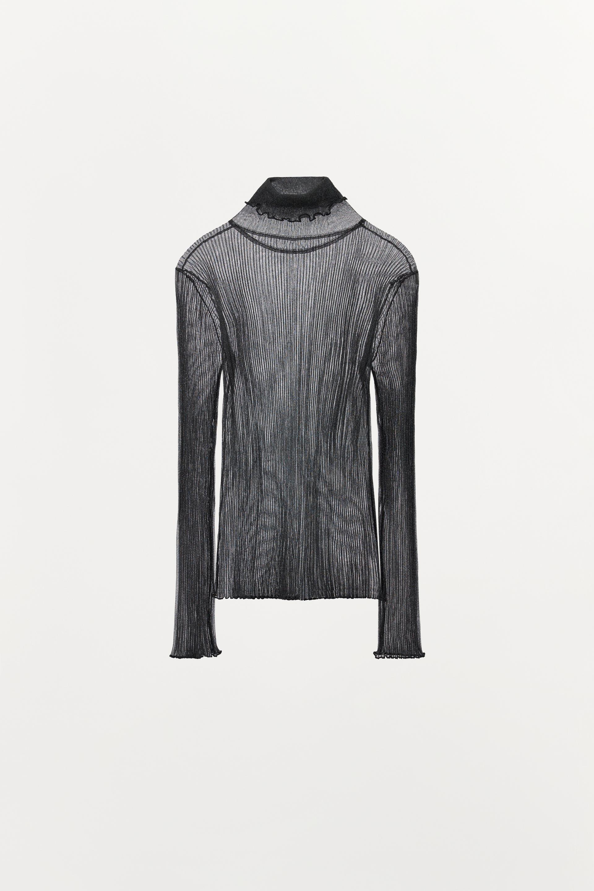 FINE KNIT HIGH NECK TOP by ZARA