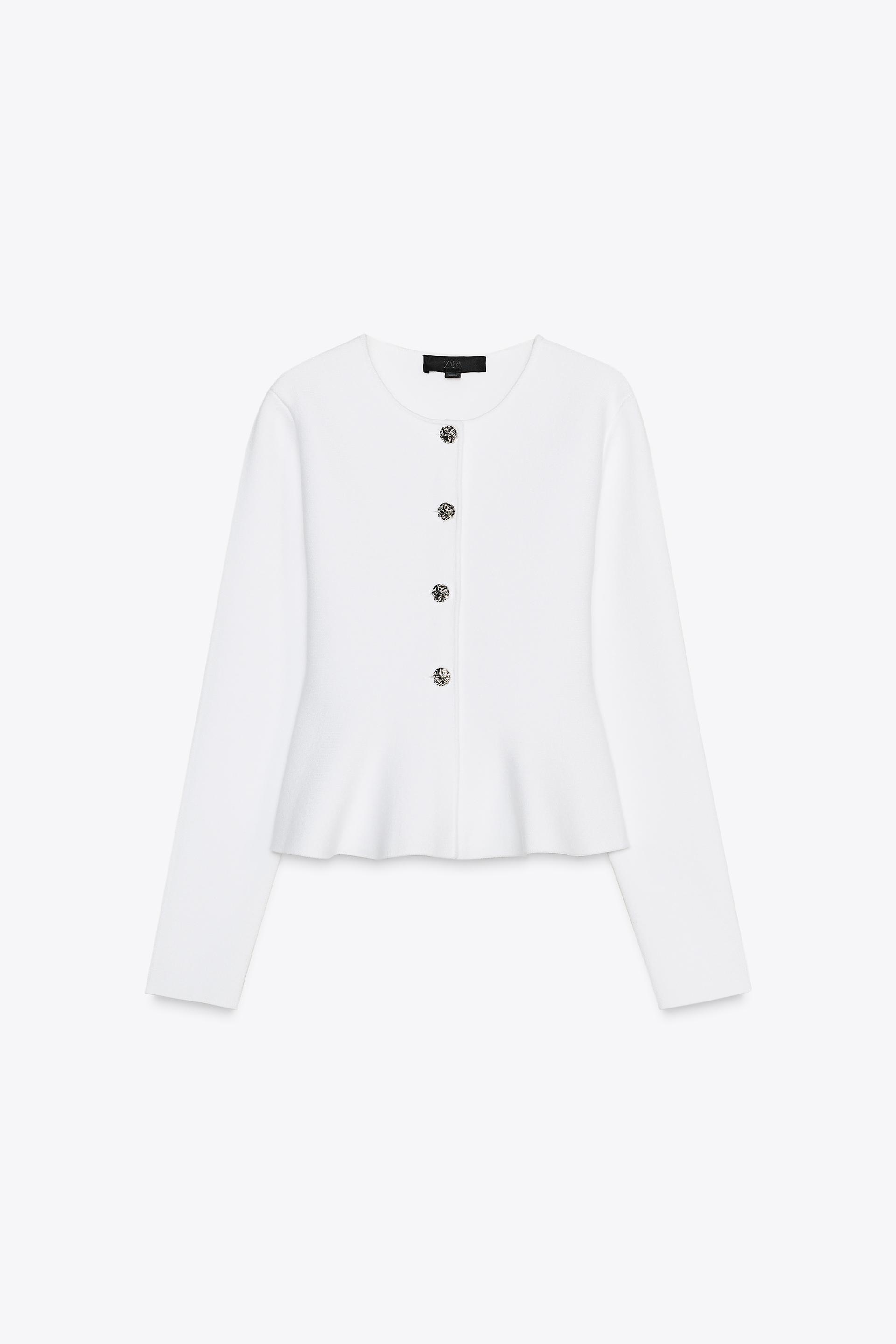 FINE KNIT PEPLUM JACKET by ZARA