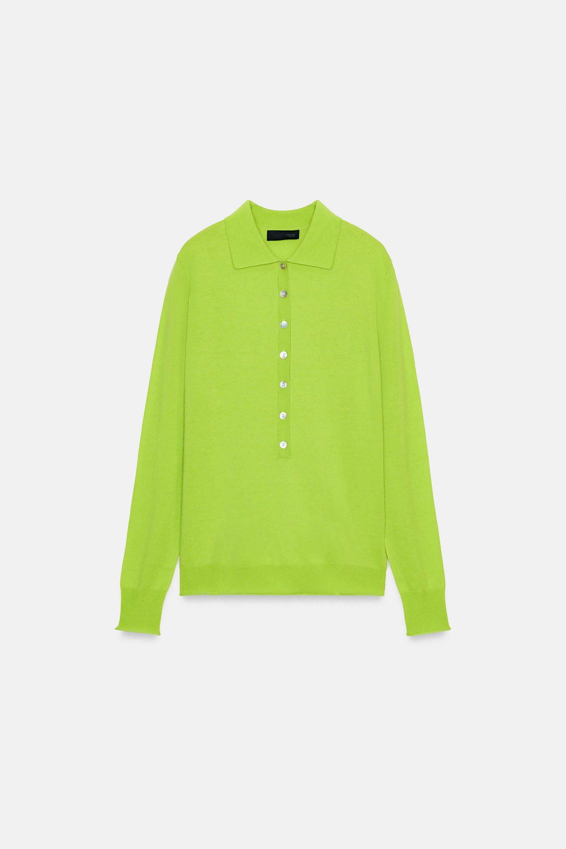 FINE KNIT WOOL POLO SHIRT by ZARA