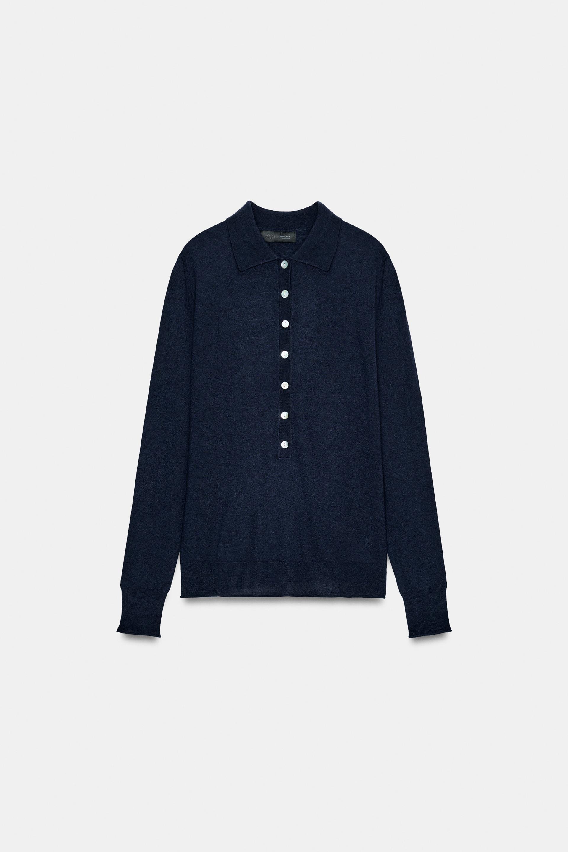 FINE KNIT WOOL POLO SHIRT by ZARA