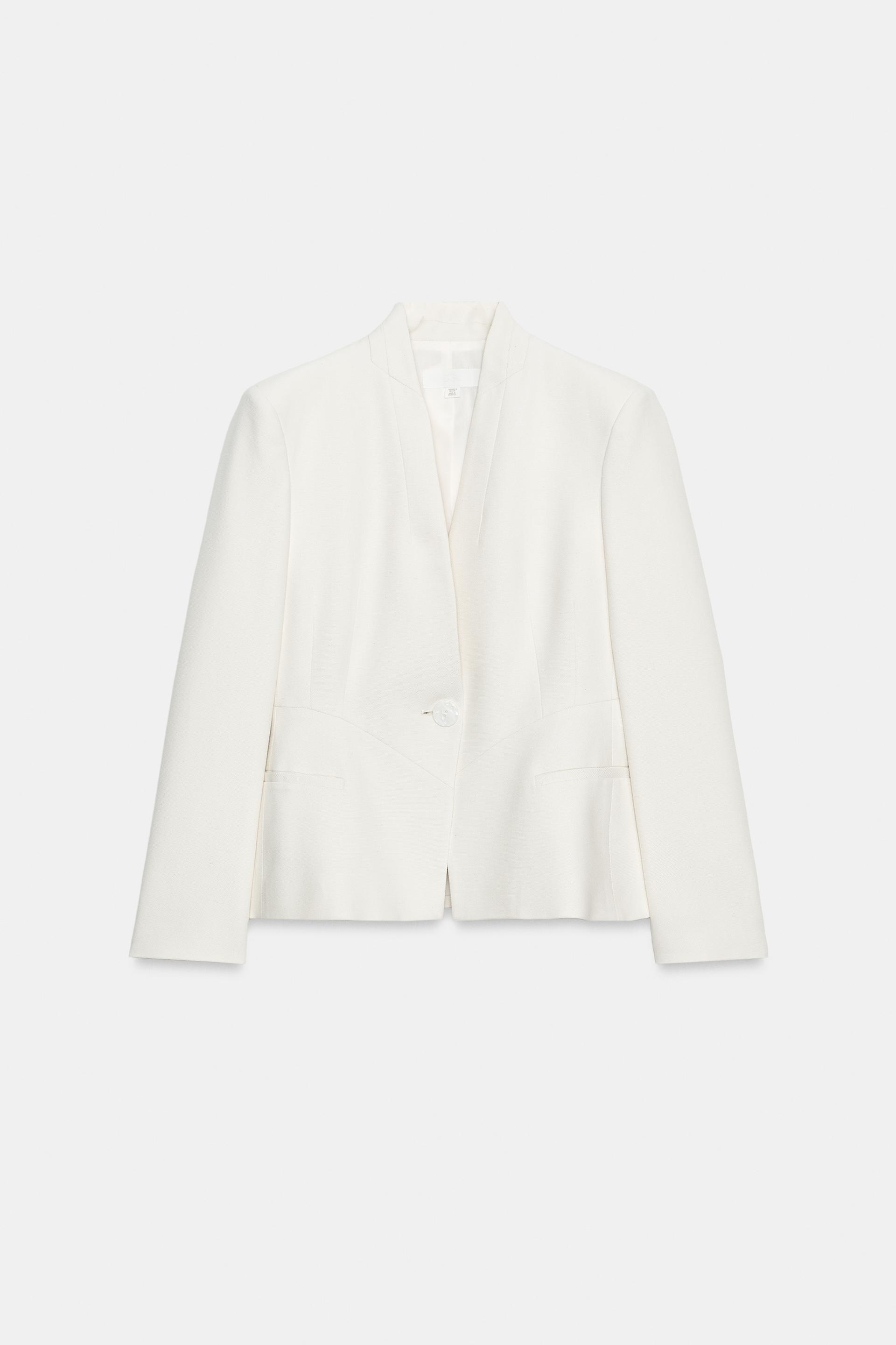 FITTED BLAZER WITH SHOULDER PADS by ZARA