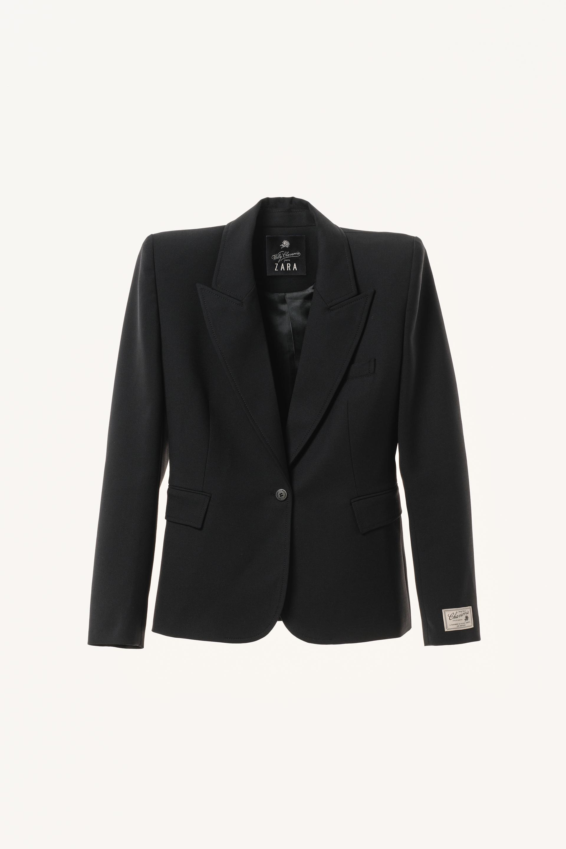 FITTED BLAZER WITH WOOL SHOULDER PADS WILLY CHAVARRIA X ZARA by ZARA