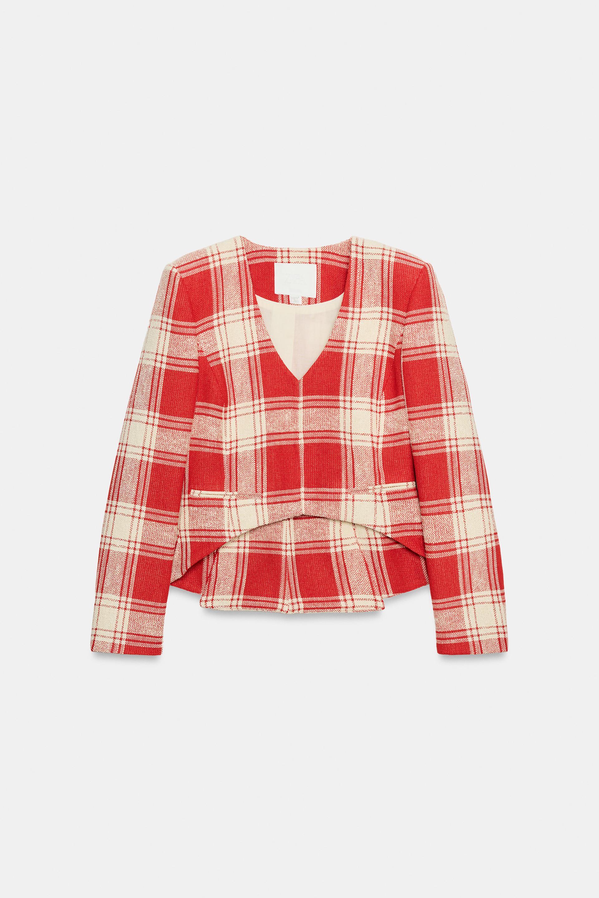 FITTED PLAID JACKET ZW COLLECTION by ZARA