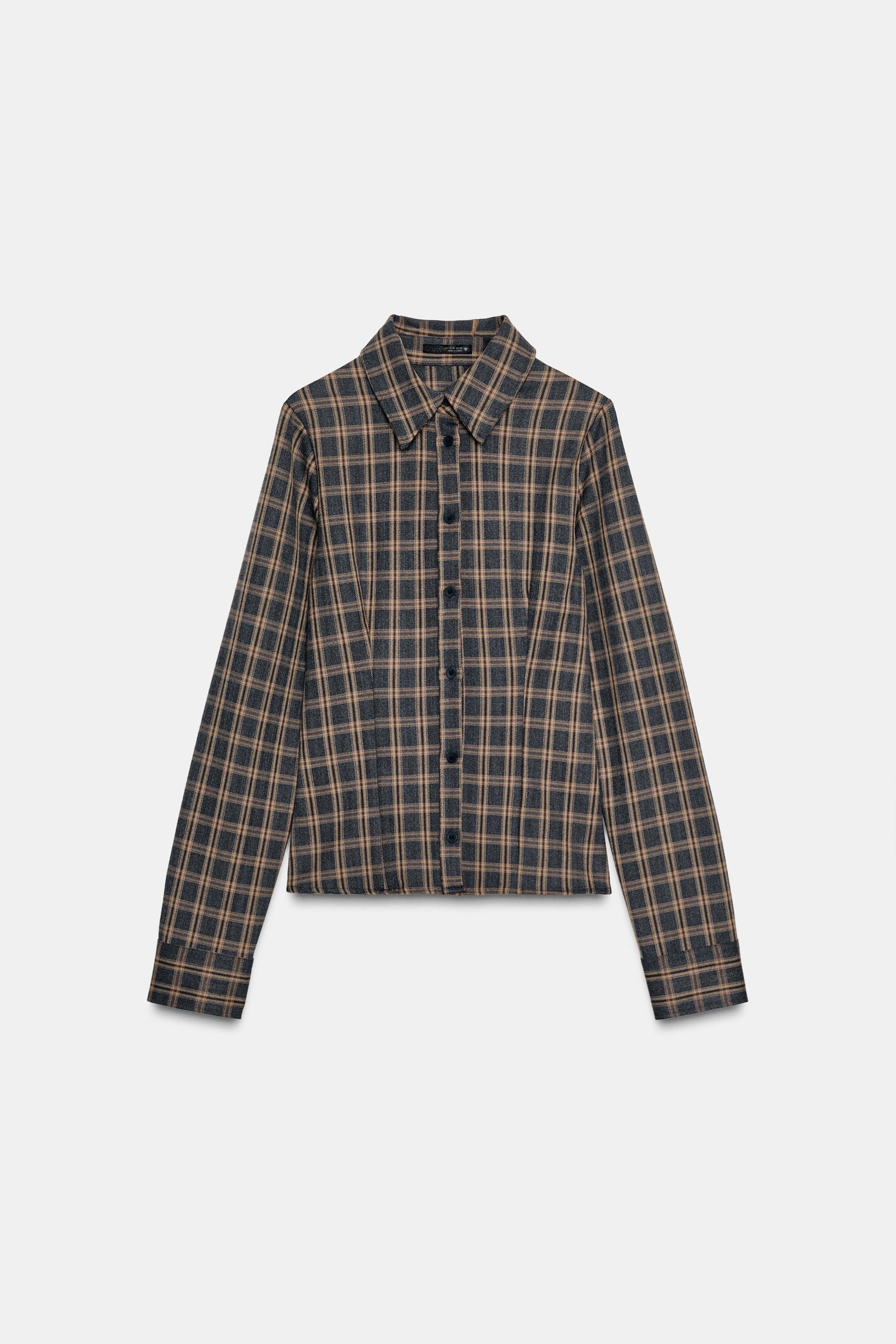FITTED PLAID SHIRT by ZARA