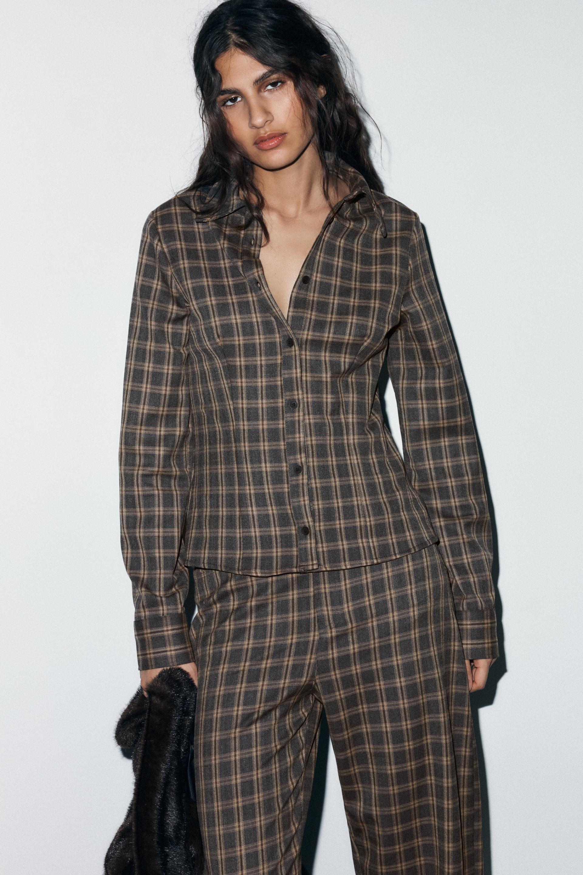 FITTED PLAID SHIRT by ZARA
