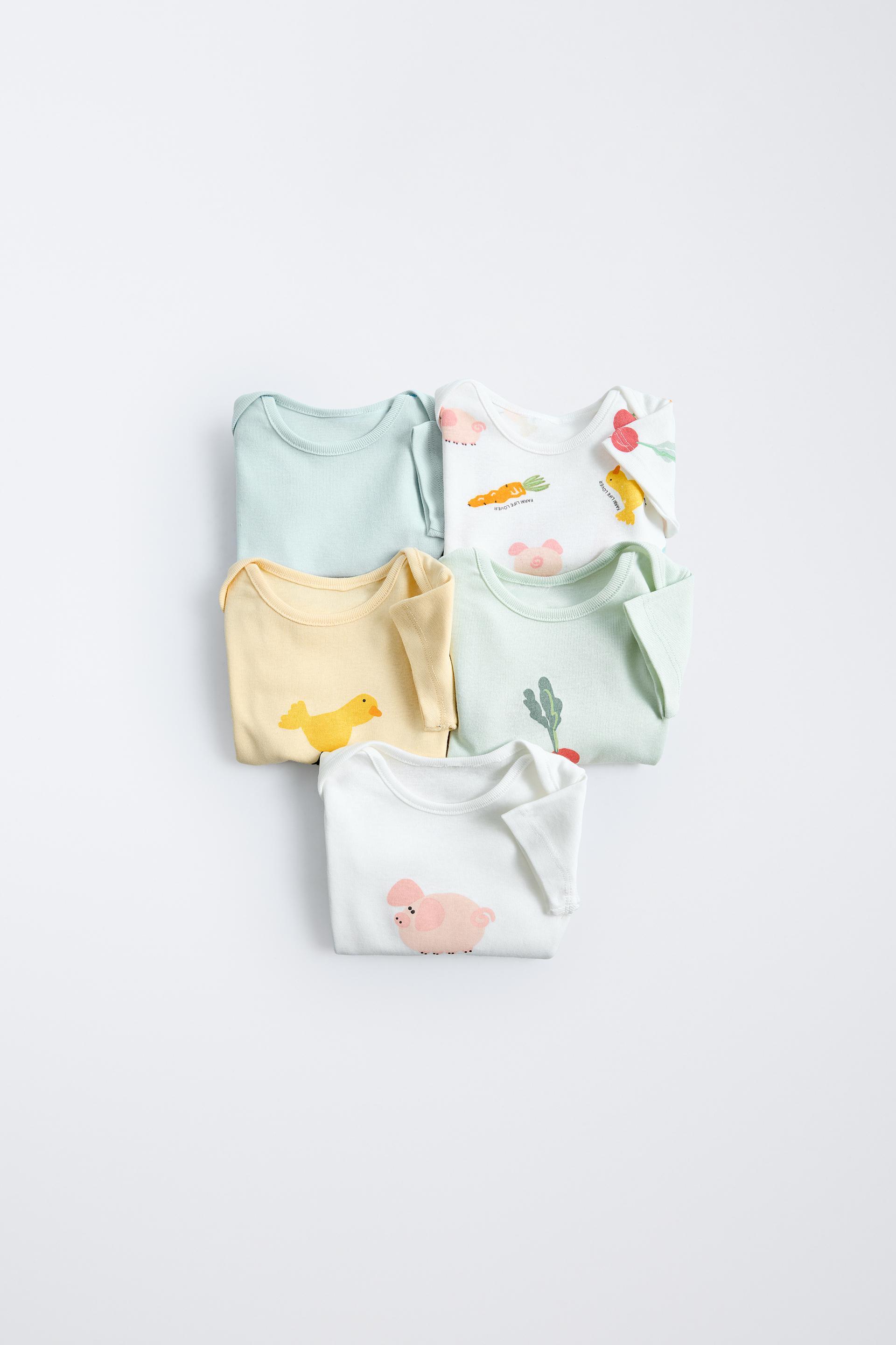 FIVE-PACK FARM BODYSUITS by ZARA