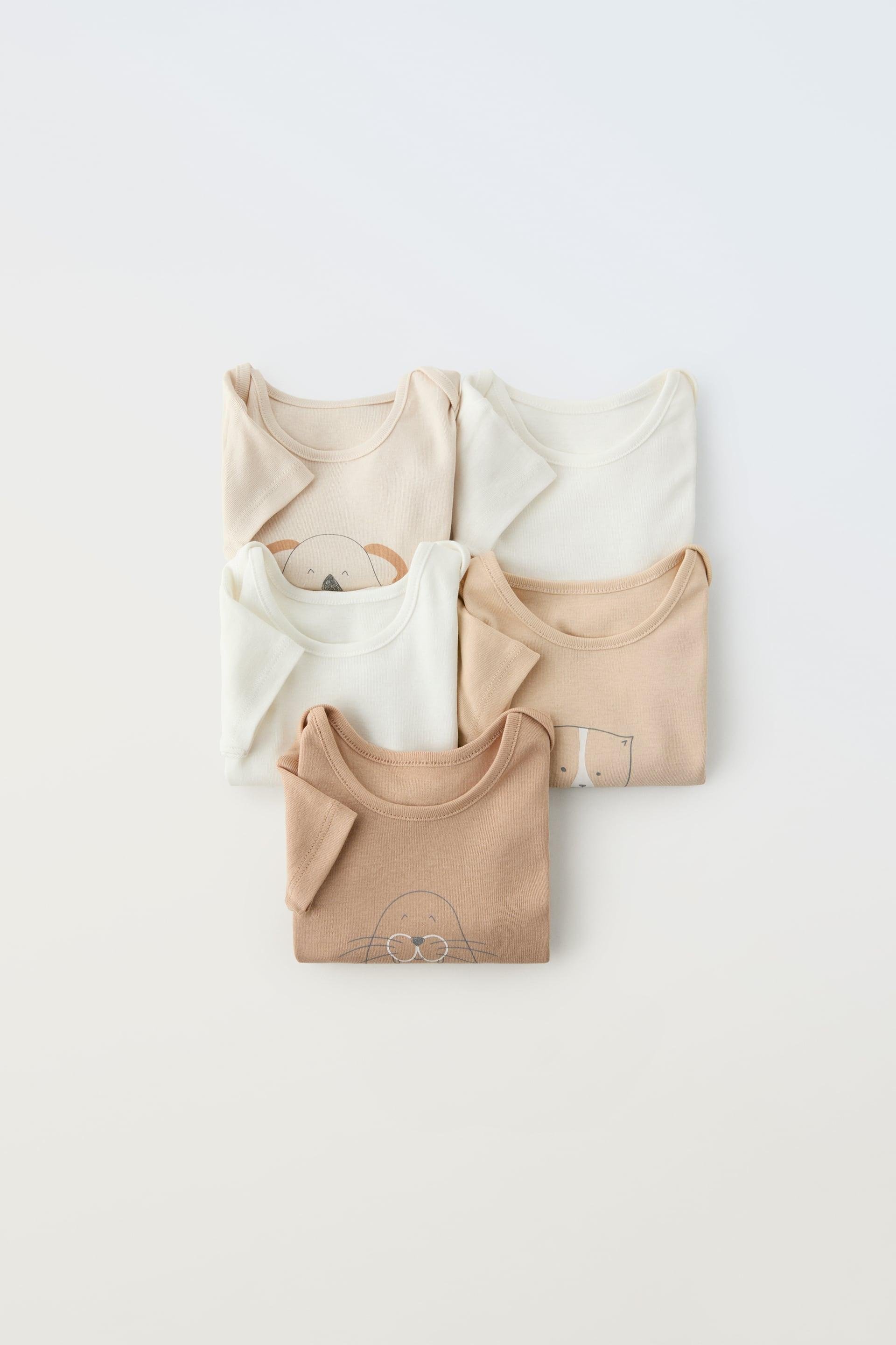 FIVE-PACK OF ANIMALS PRINT BODYSUITS by ZARA