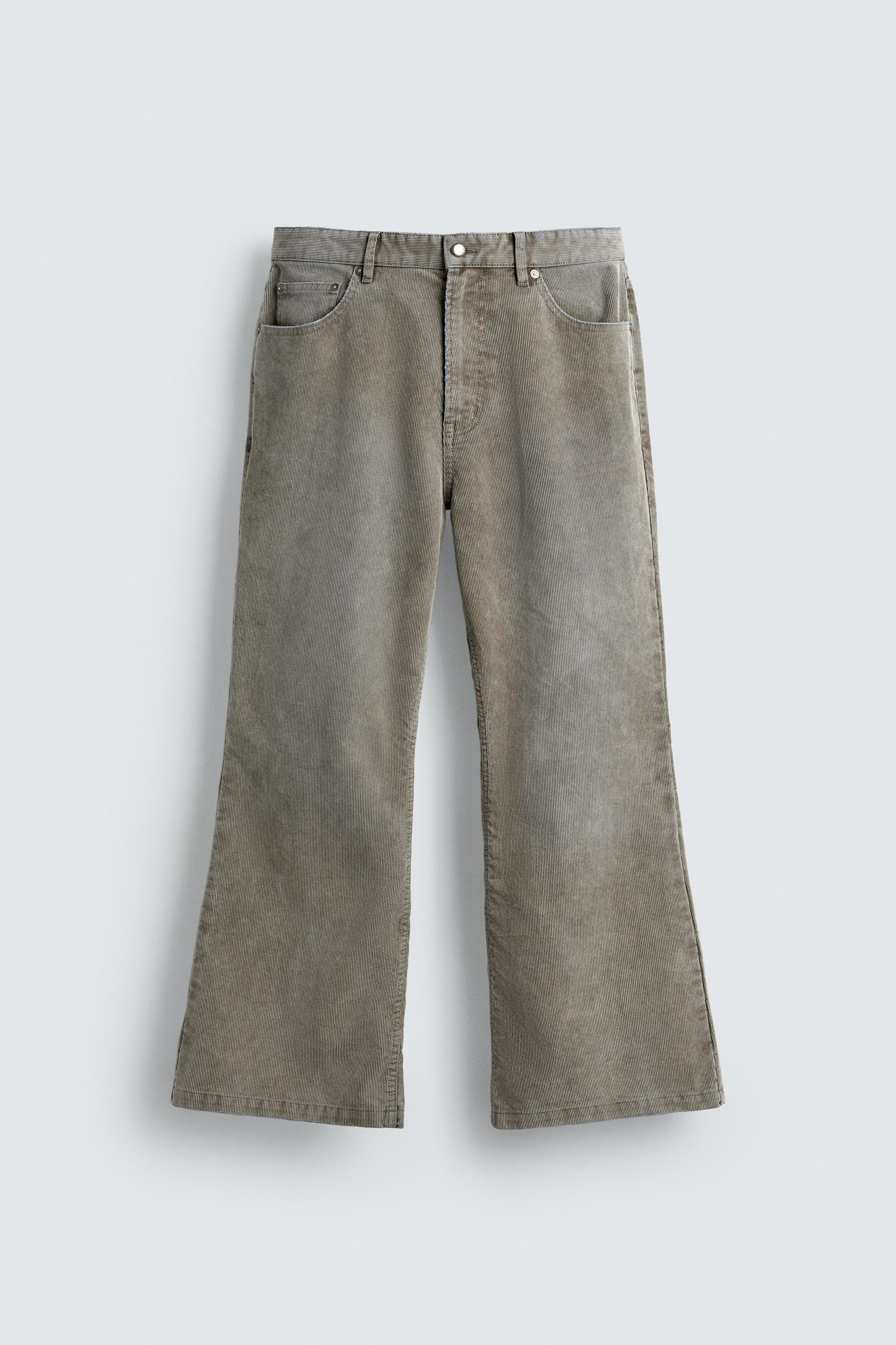 FLARE FIT CORDUROY PANTS by ZARA