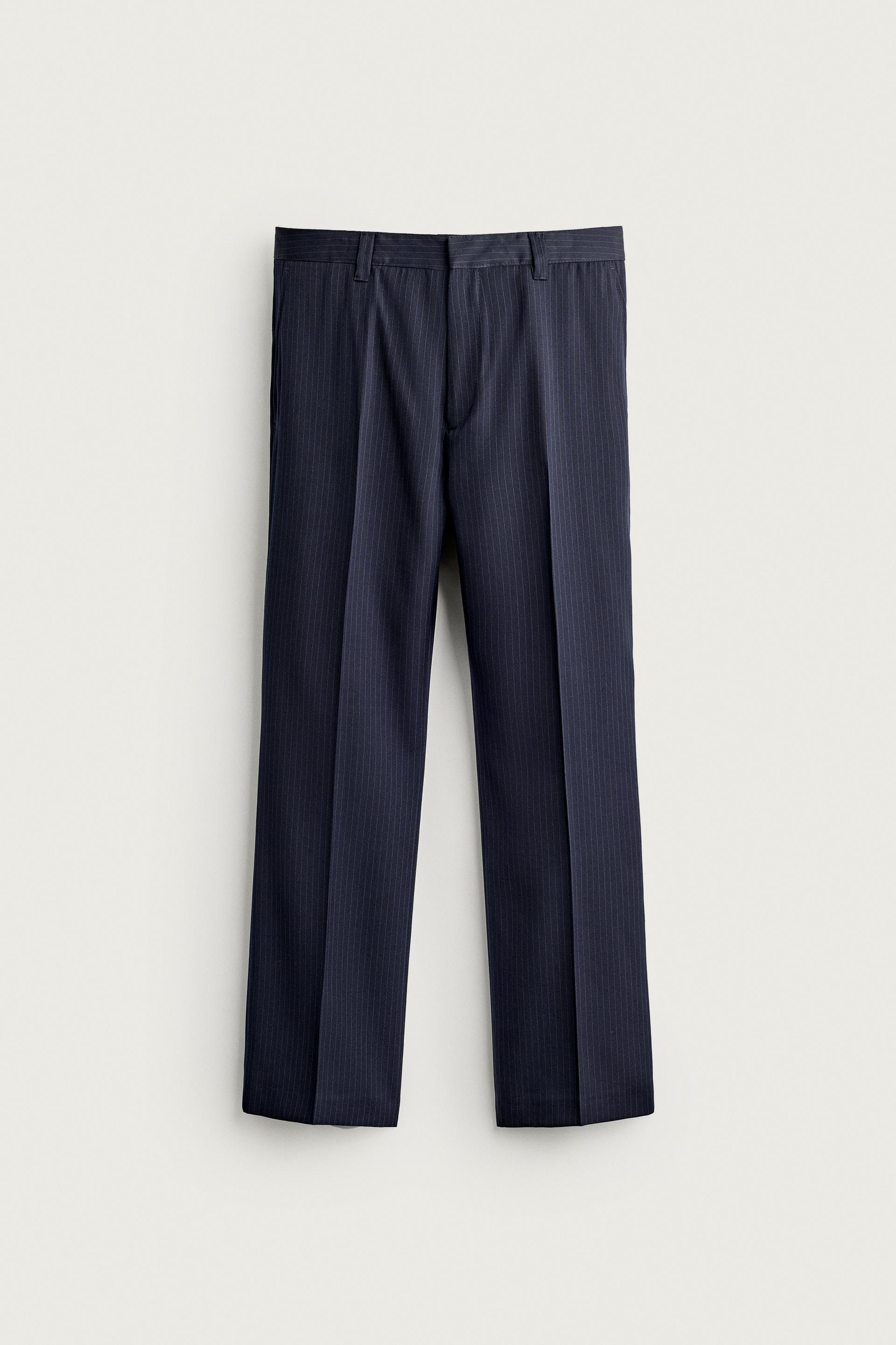 FLARE FIT PINSTRIPE SUIT PANTS by ZARA