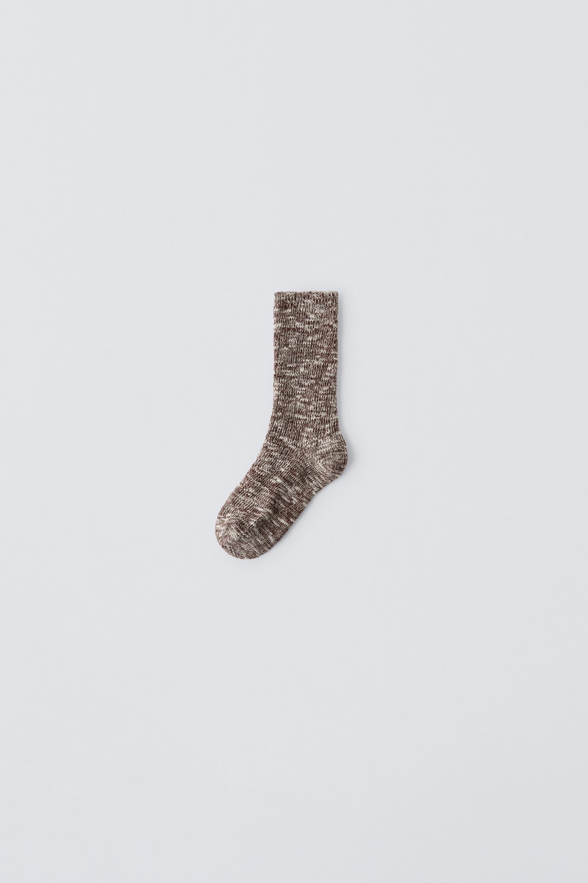 FLECKED KNIT SOCKS by ZARA