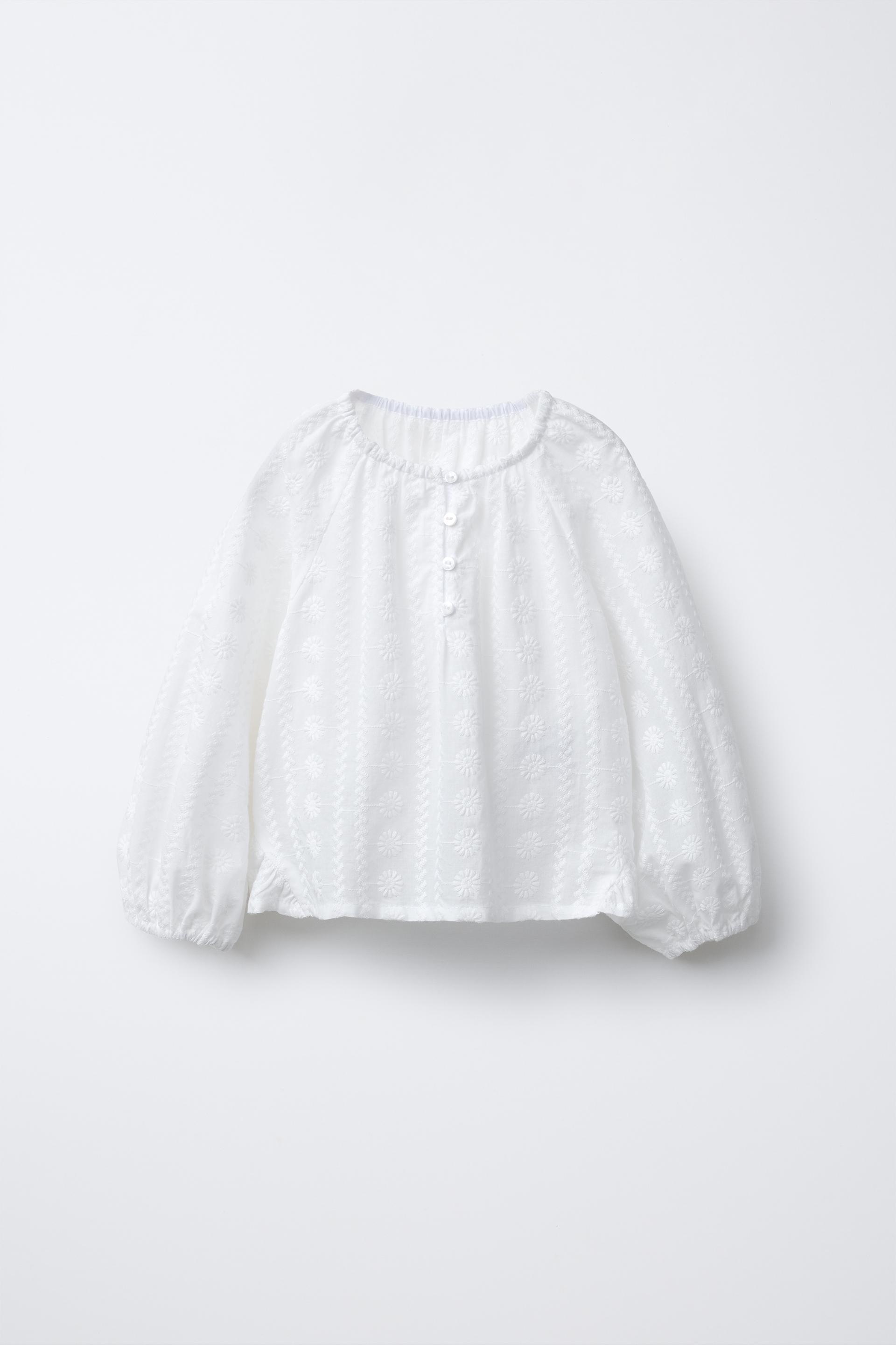 FLORAL EMBROIDERED BLOUSE by ZARA