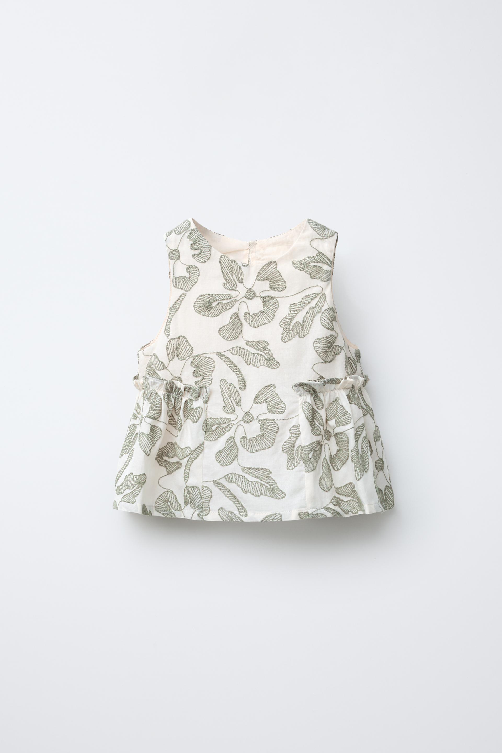 FLORAL EMBROIDERED BLOUSE by ZARA