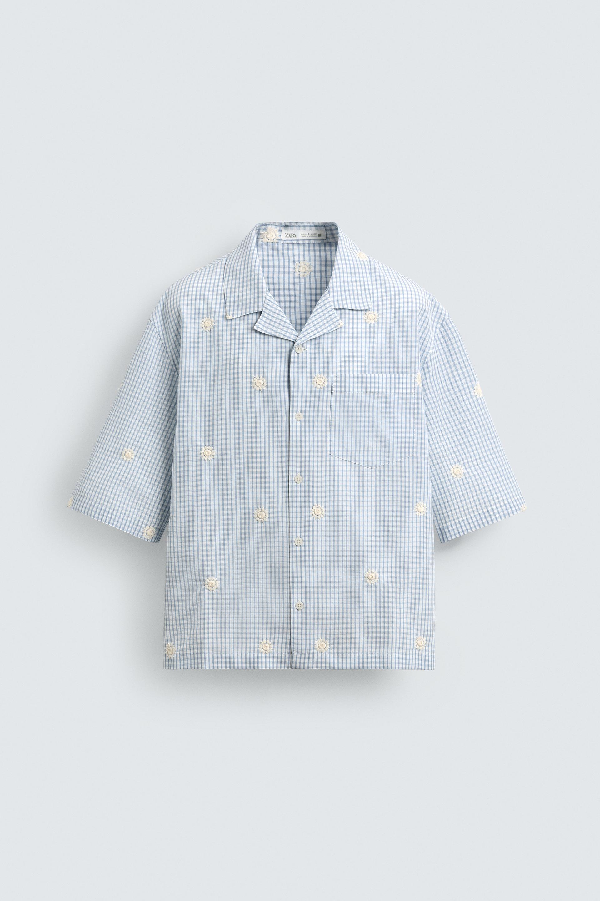 FLORAL EMBROIDERY RELAXED FIT SHIRT by ZARA